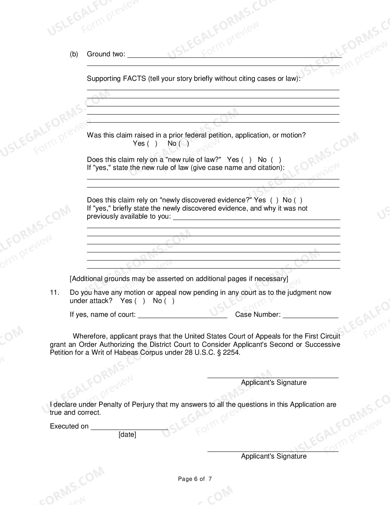 Preview Application for Leave to File a Second or Successive Habeas Corpus Petition by a Prisoner in State Custody