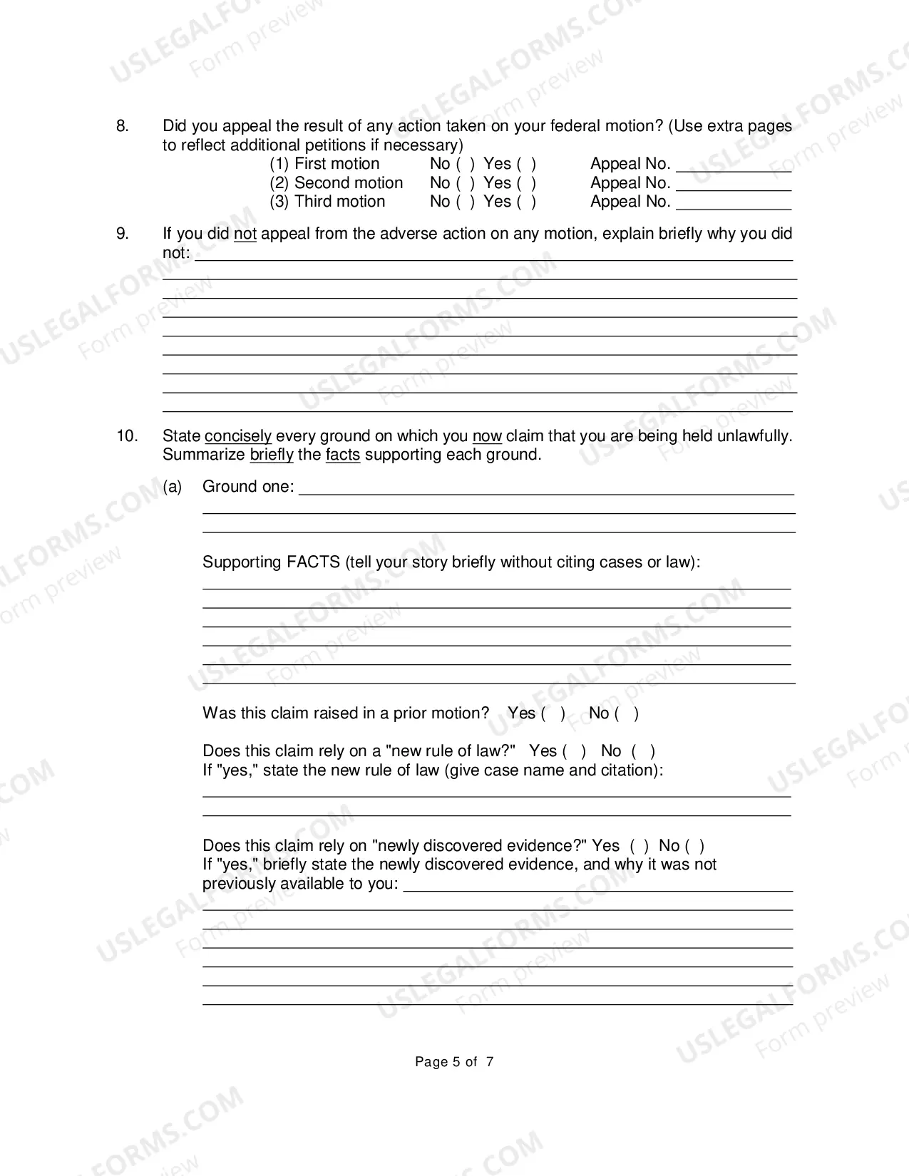 Preview Application for Leave to File a Second or Successive Motion to Vacate, Set Aside or Correct Sentence by a Prisoner in Federal Custody