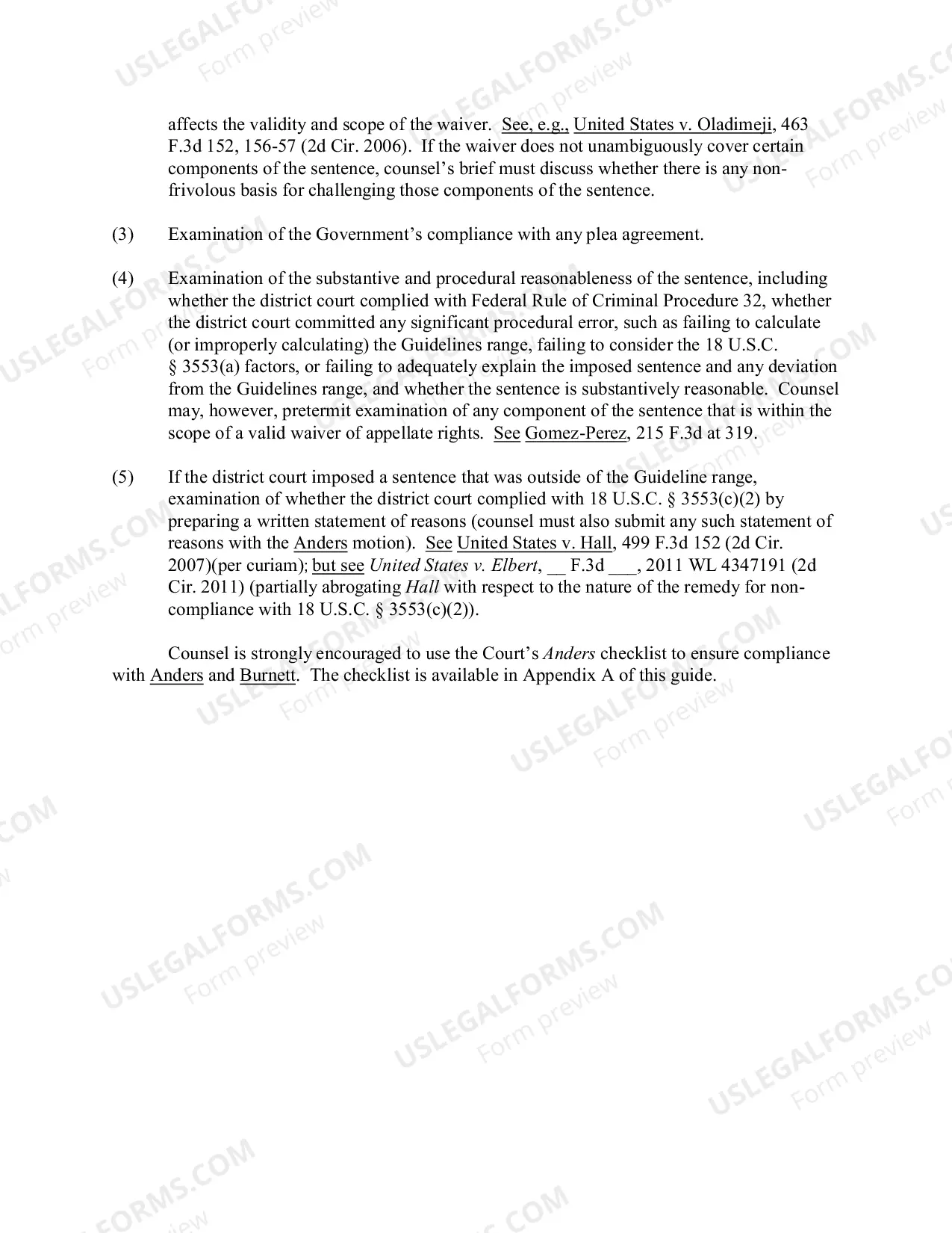 Preview How to file an Anders brief Appendix A: Checklist for filing an Anders brief