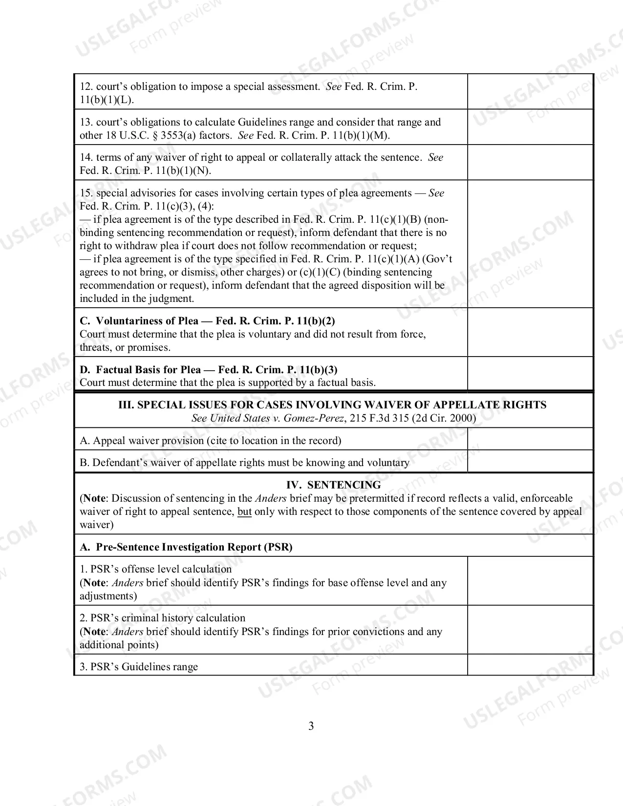 Preview How to file an Anders brief Appendix A: Checklist for filing an Anders brief