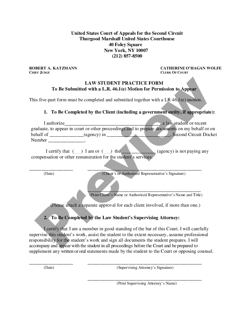 Law student practice form | US Legal Forms