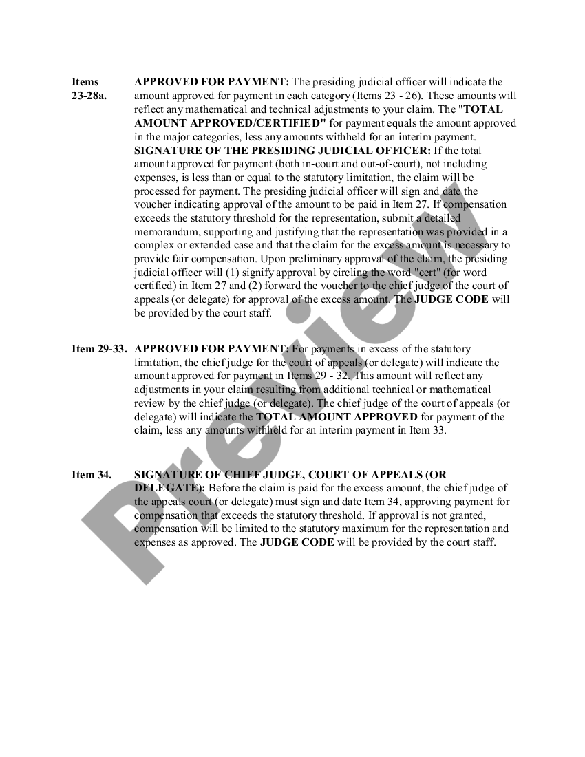 CJA Form 20 Instructions | US Legal Forms