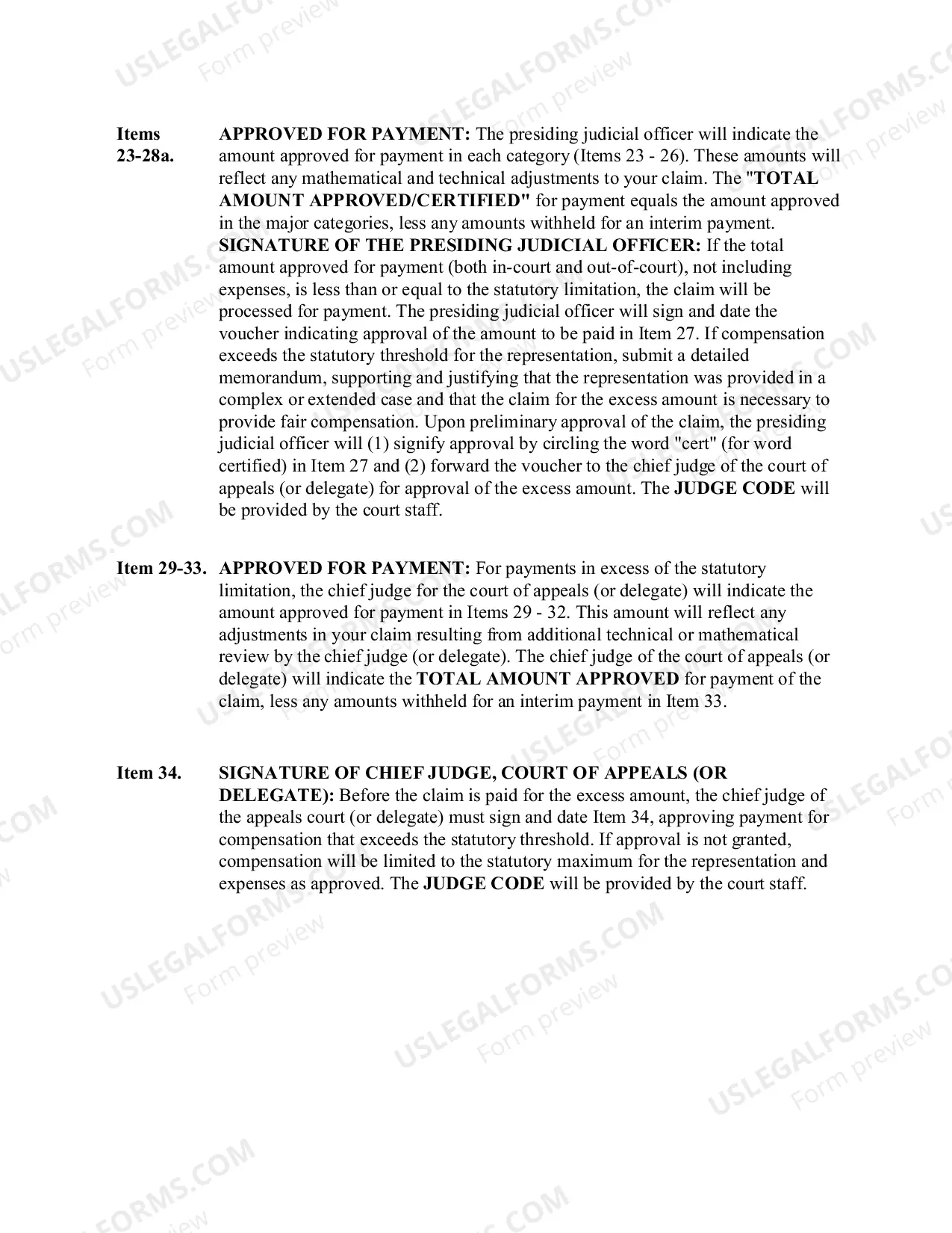 Preview CJA Form 20 Instructions