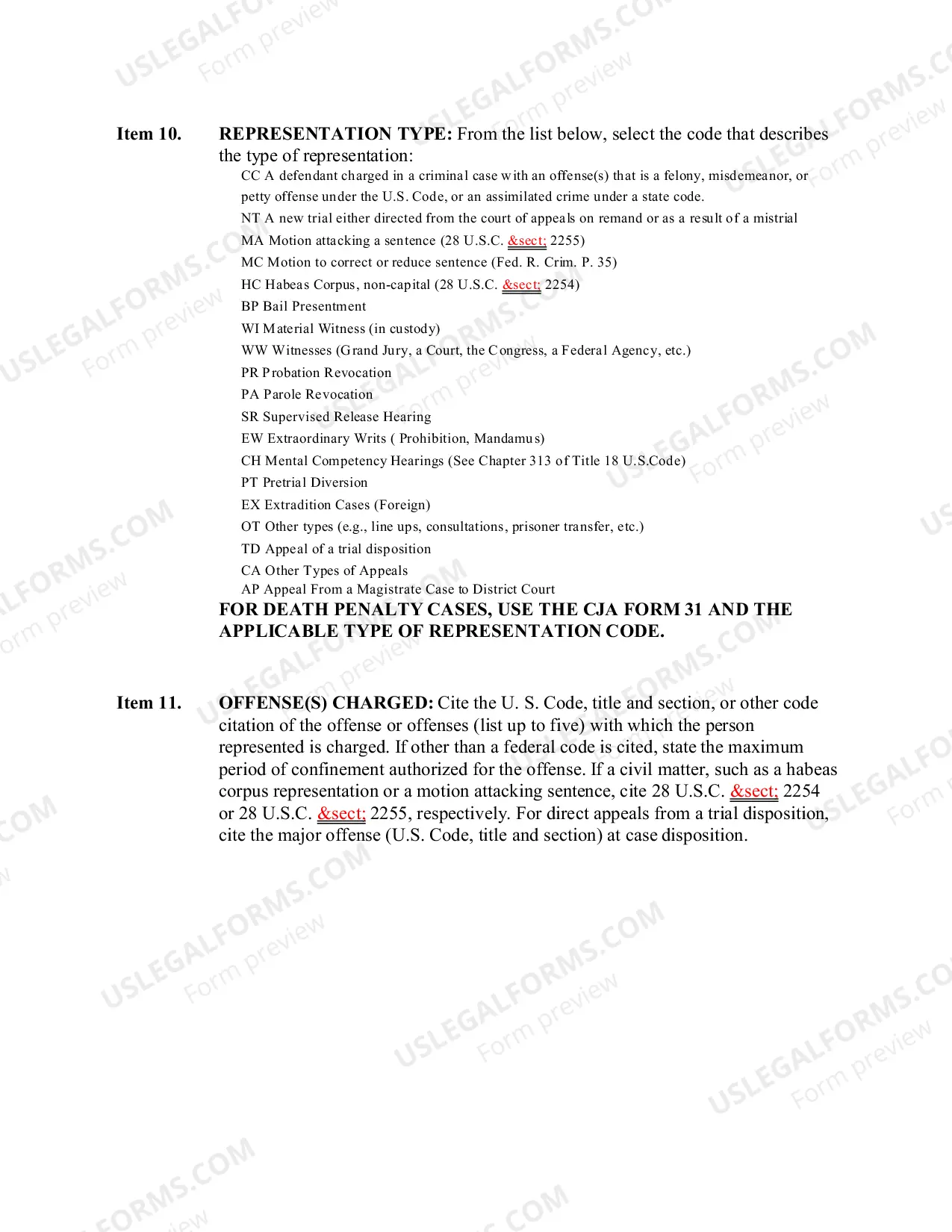Preview CJA Form 21 Instructions