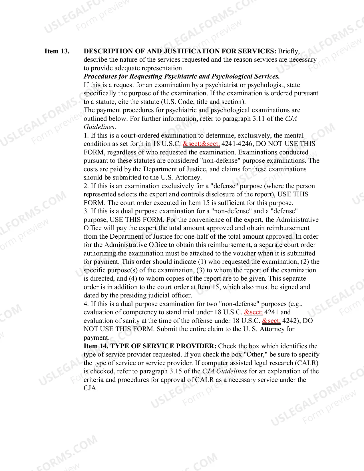 Preview CJA Form 21 Instructions