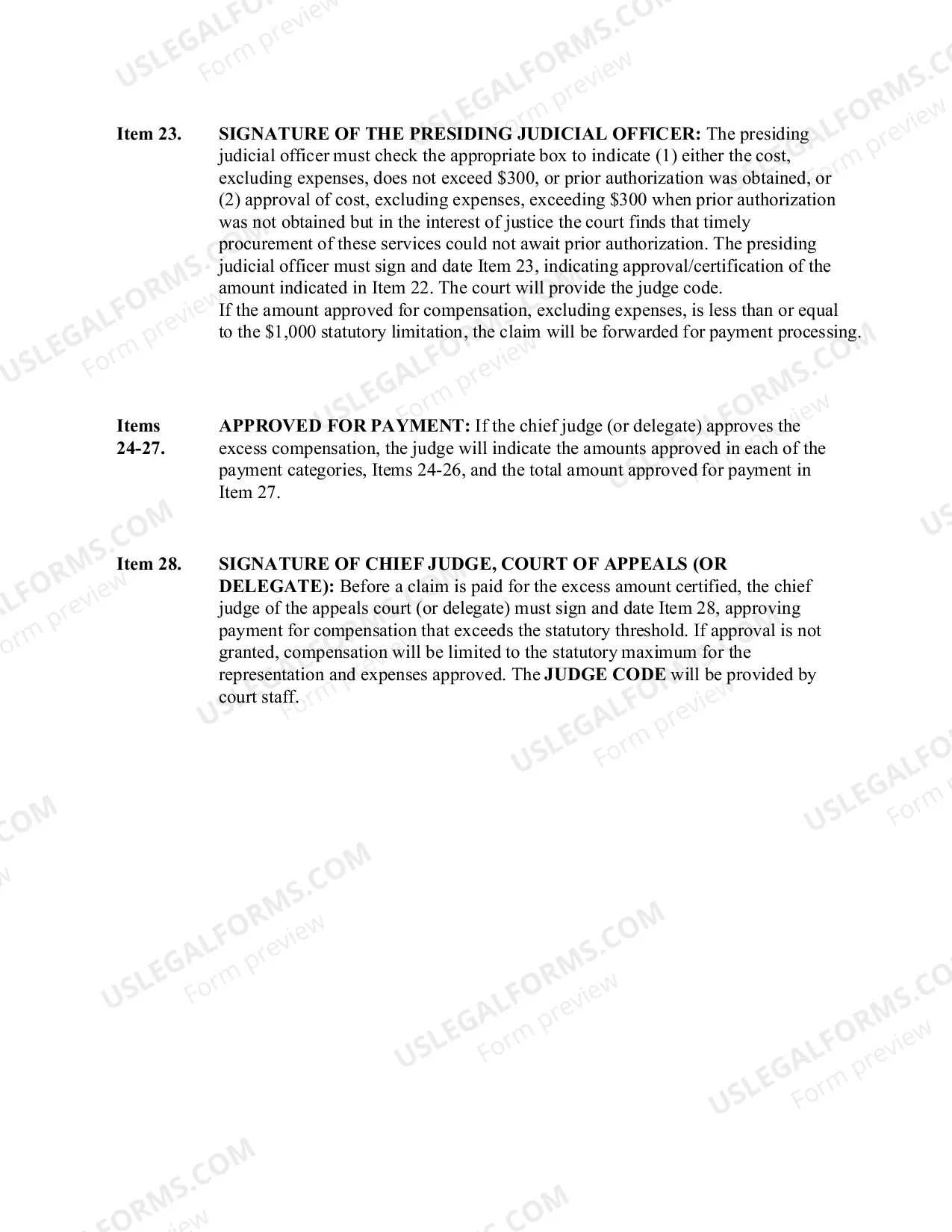 Preview CJA Form 21 Instructions