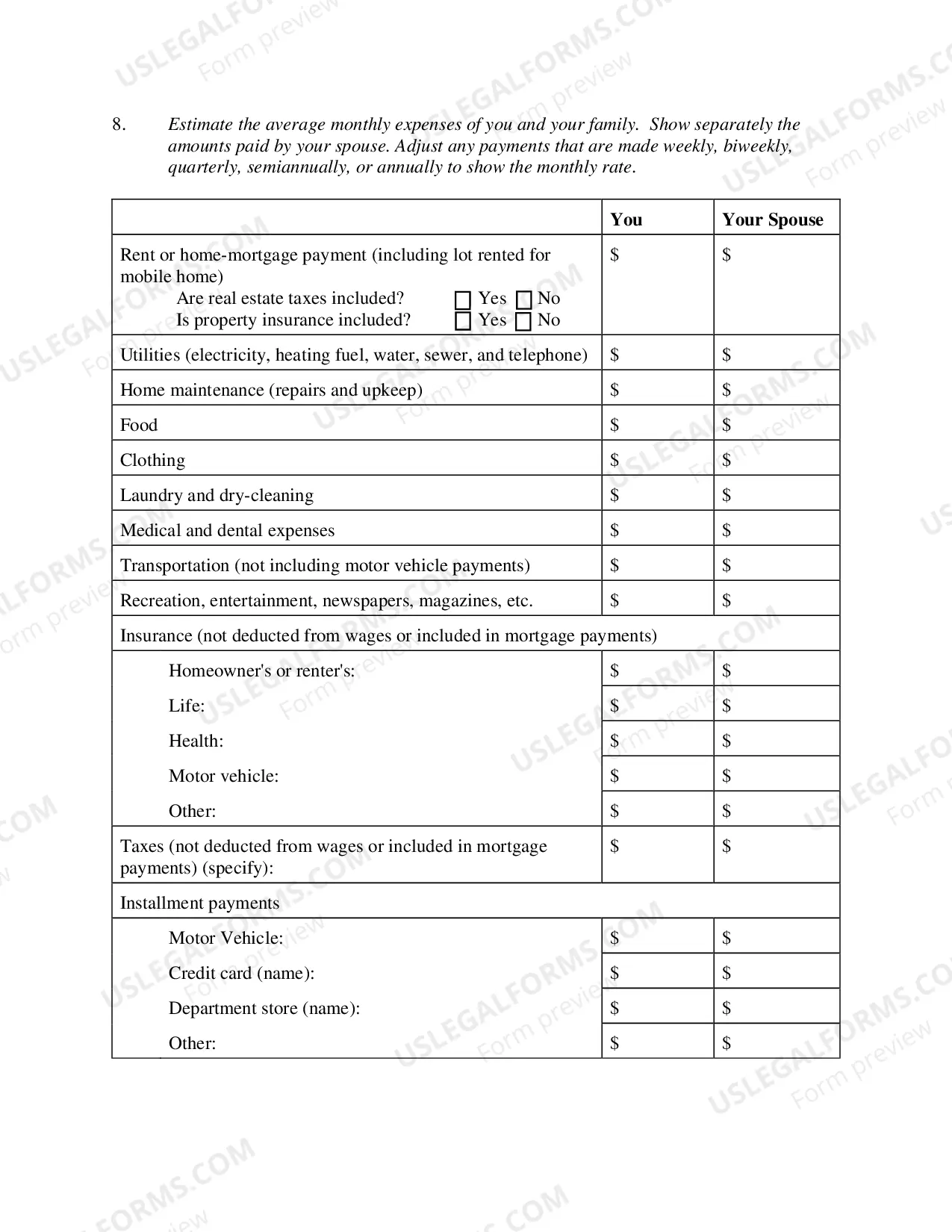 Preview Form 4 Affidavit with motion to proceed in forma pauperis