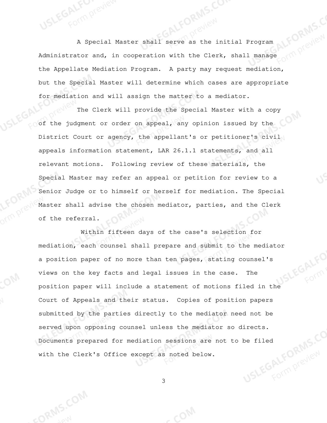 Preview Mediation Order