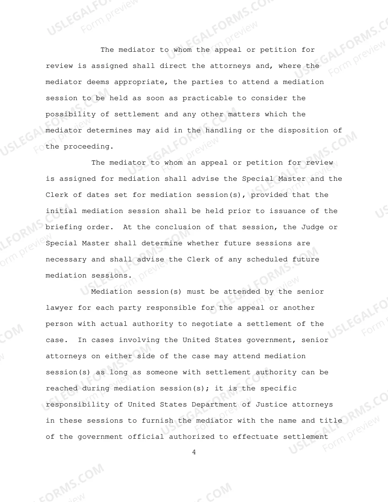 Preview Mediation Order