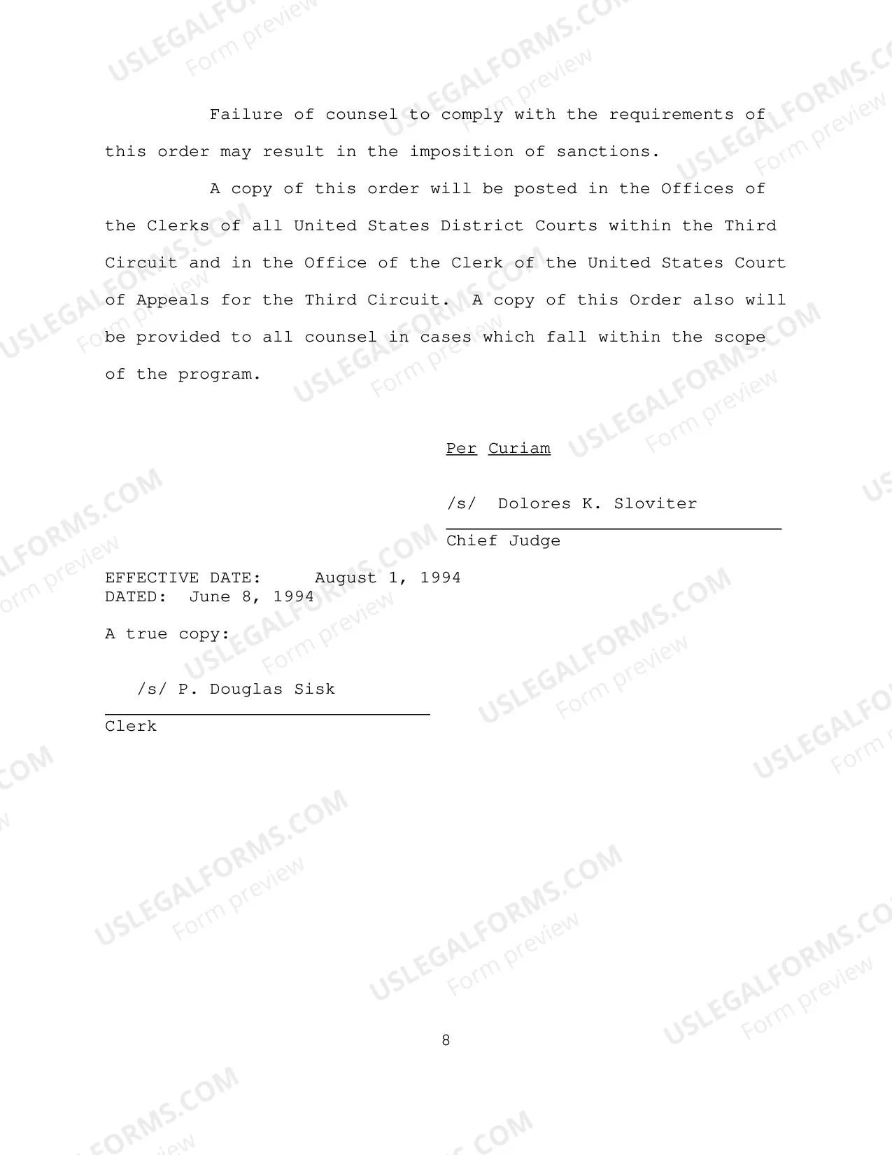Preview Mediation Order