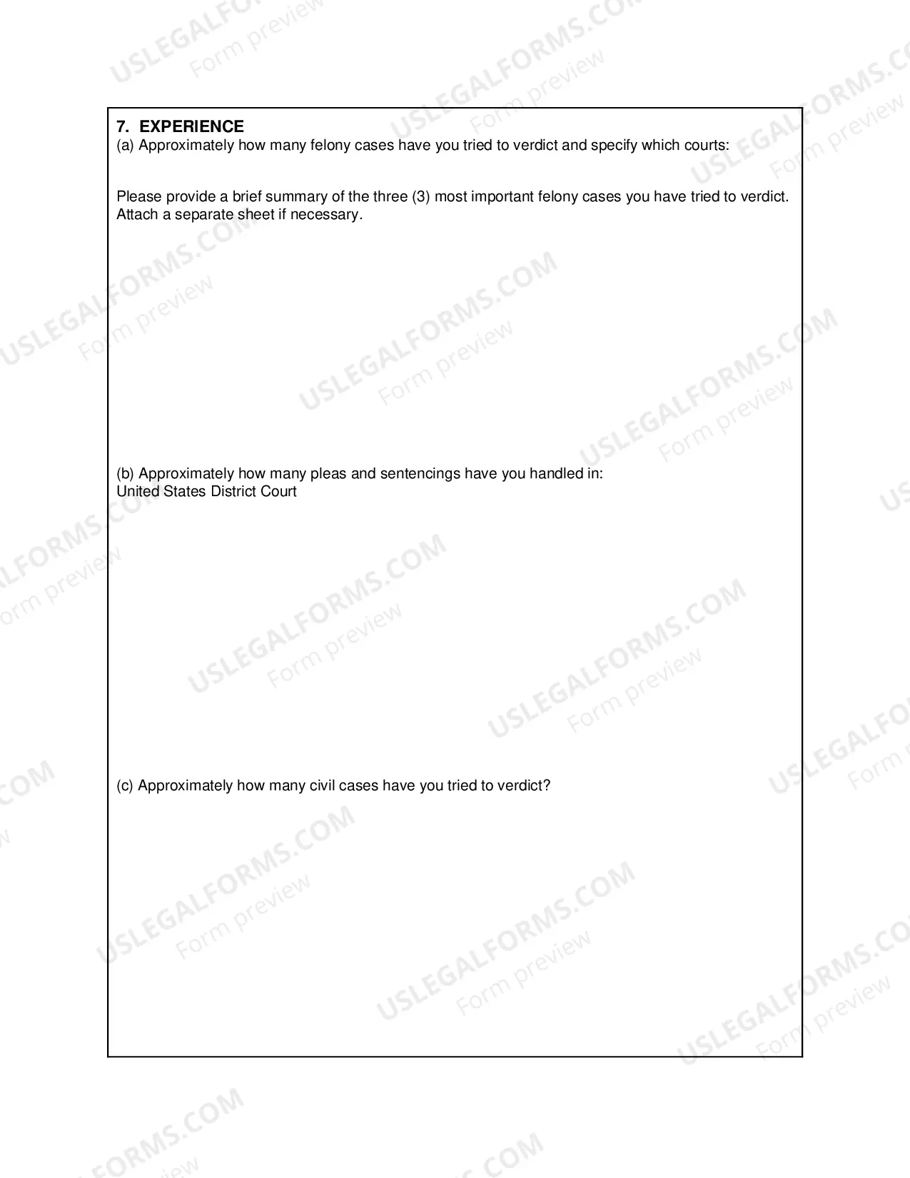 Preview Criminal Justice Act - Attorney Application (this form can be filled out and then printed)