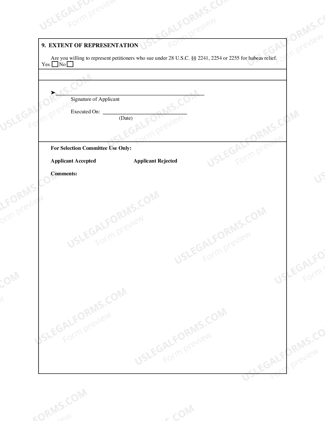 Preview Criminal Justice Act - Attorney Application (this form can be filled out and then printed)