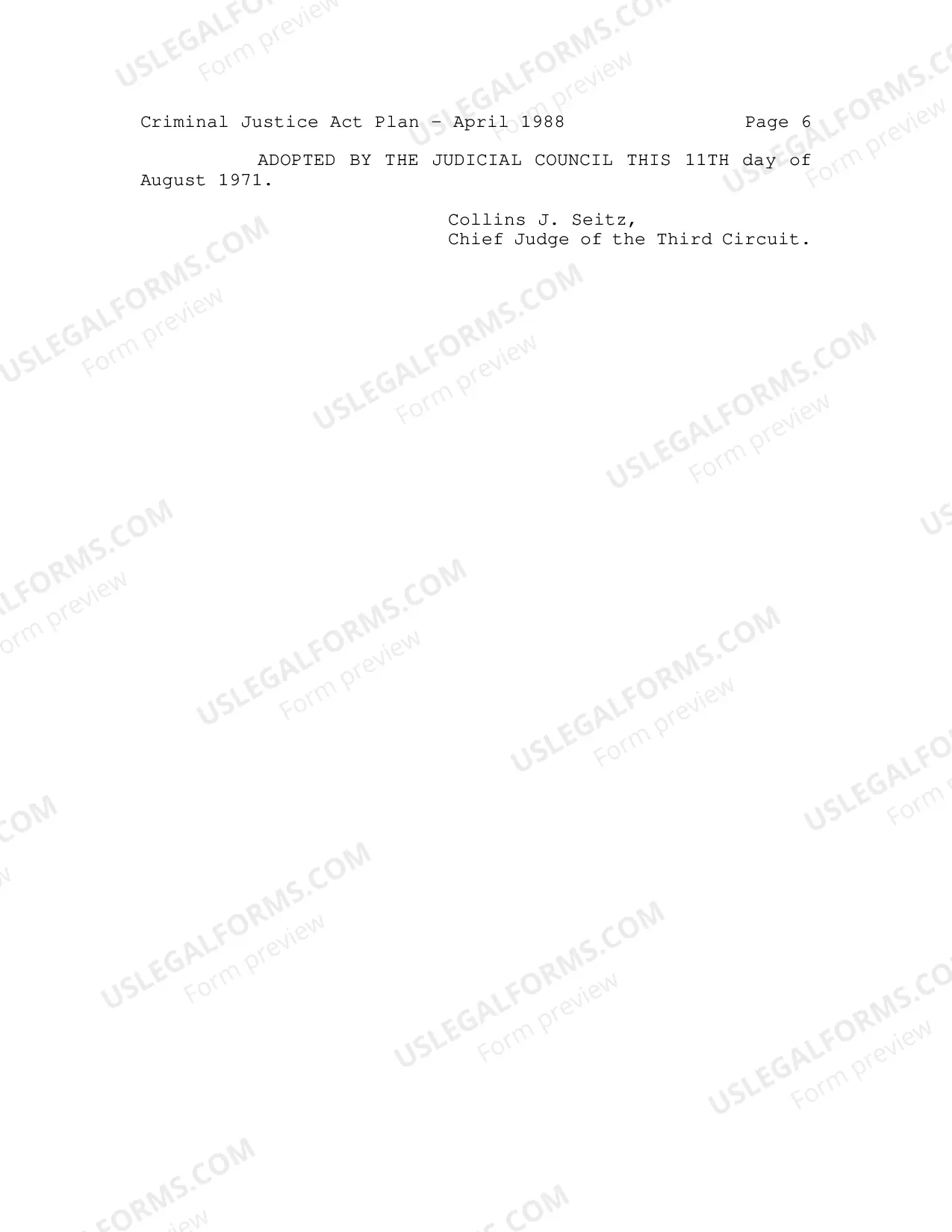 Preview Criminal Justice Act Plan