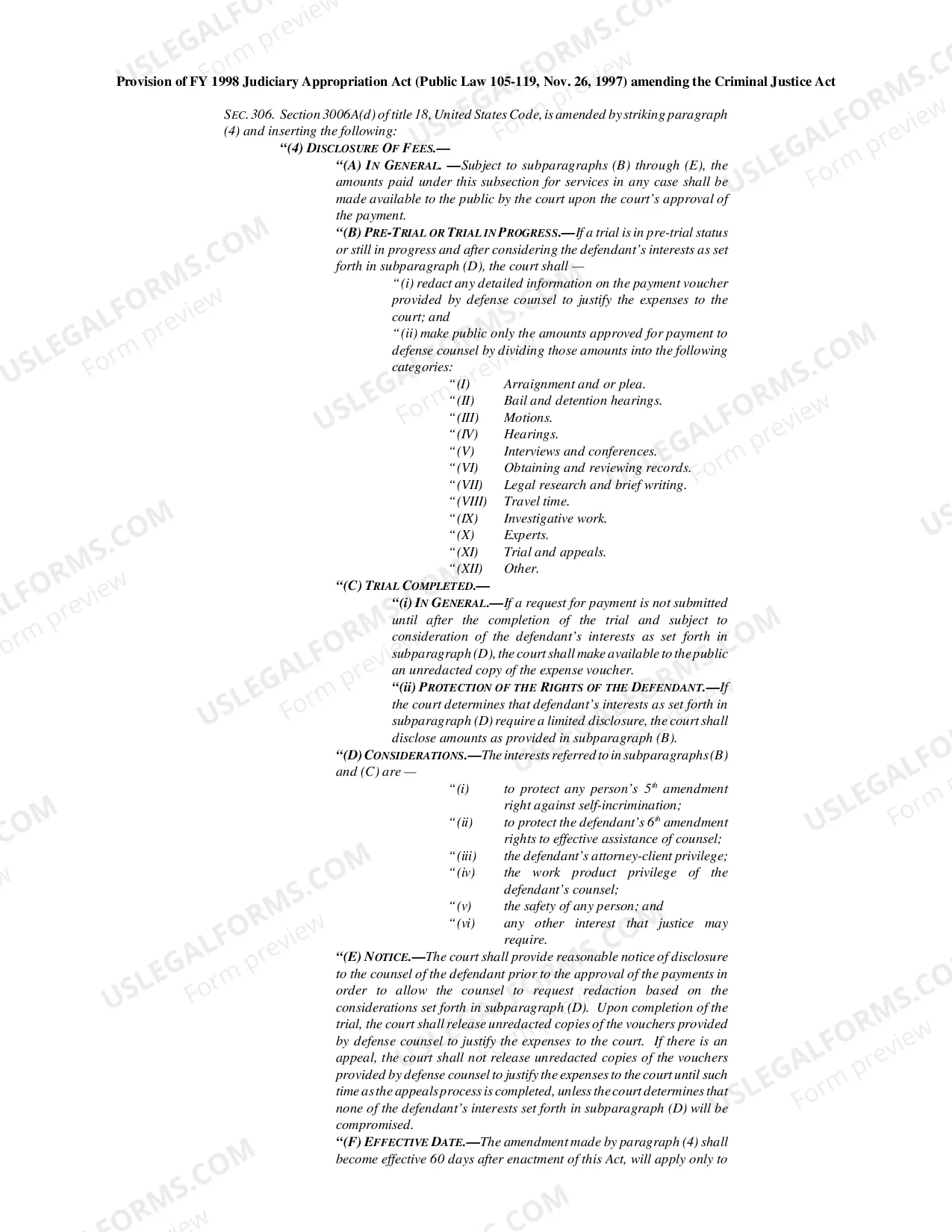 Preview Notice to Attorneys Appointed Under the Criminal Justice Act Plan Regarding Public Disclosure of Voucher Information