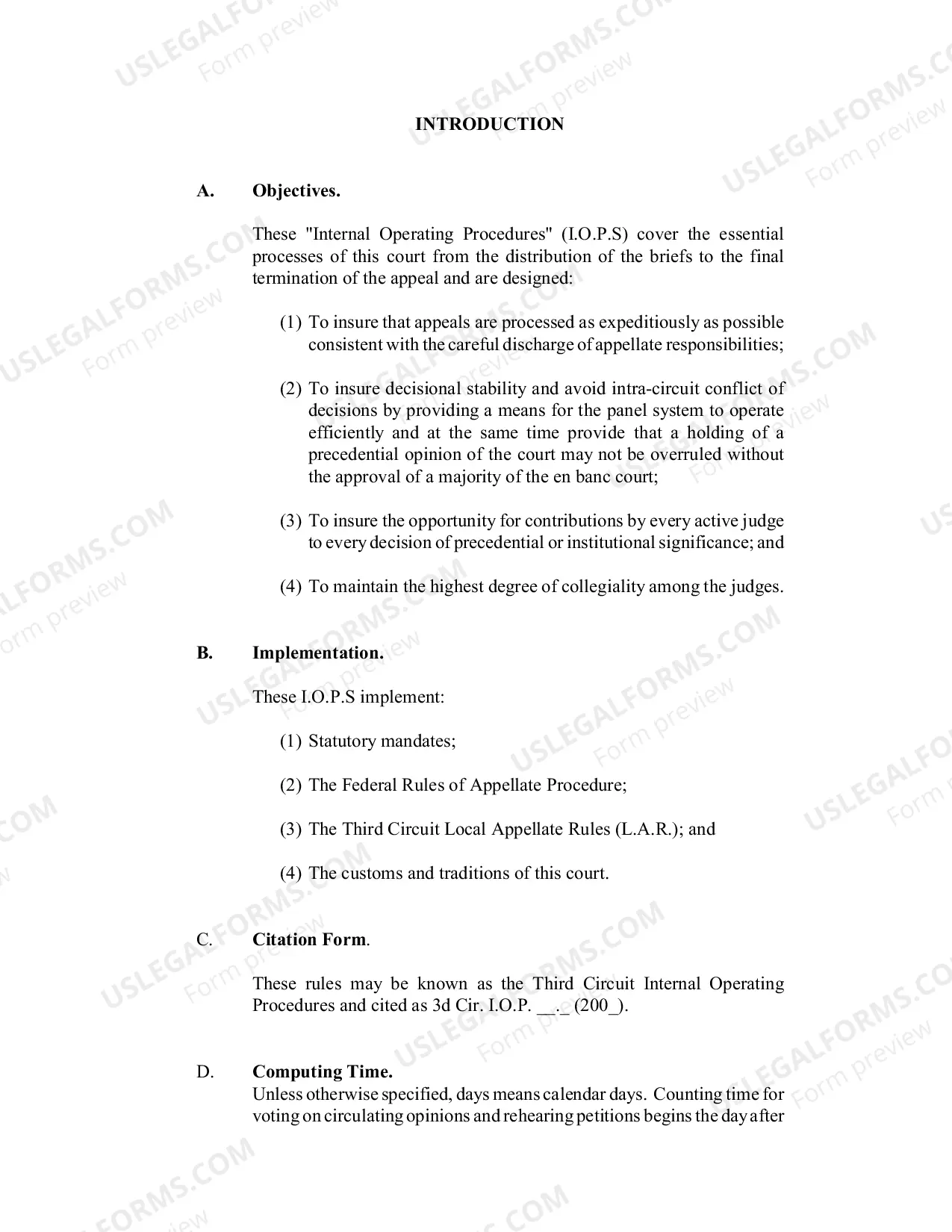 Preview Third Circuit Internal Operating Procedures