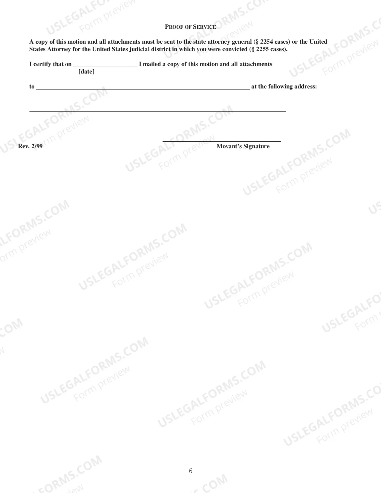 Preview Instructions for Filing Motions under 28 U.S.C. Sec. 2244