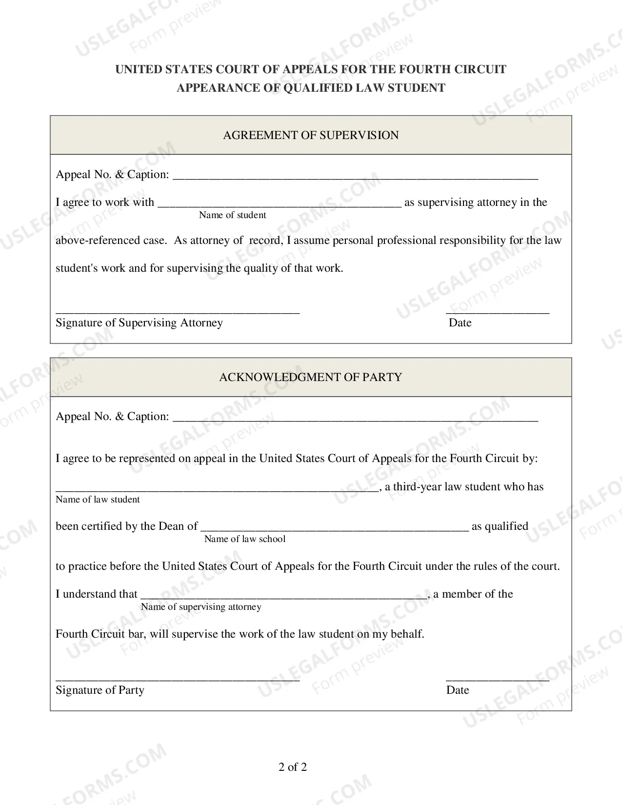 Preview Appearance of Qualified Law Student