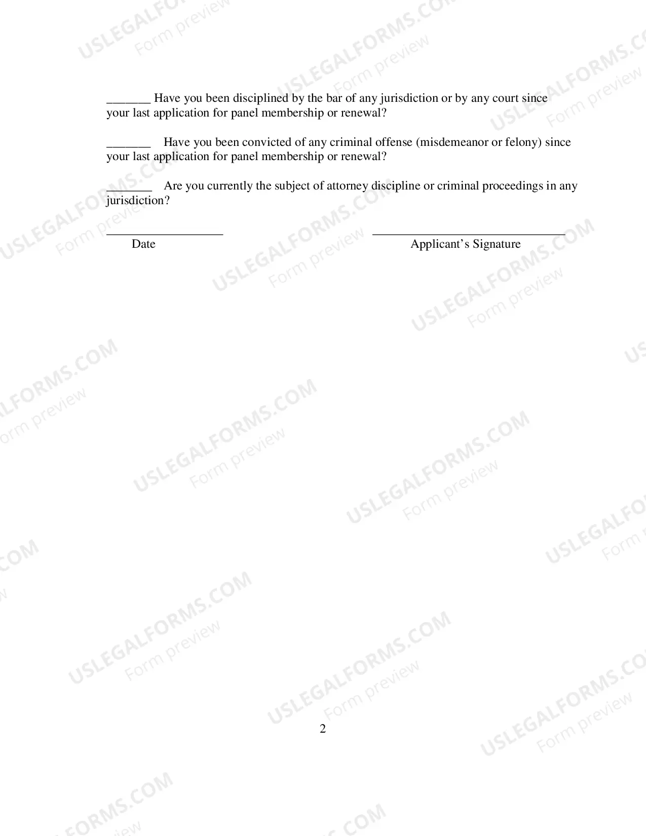 Preview CJA Appellate Panel Renewal Application