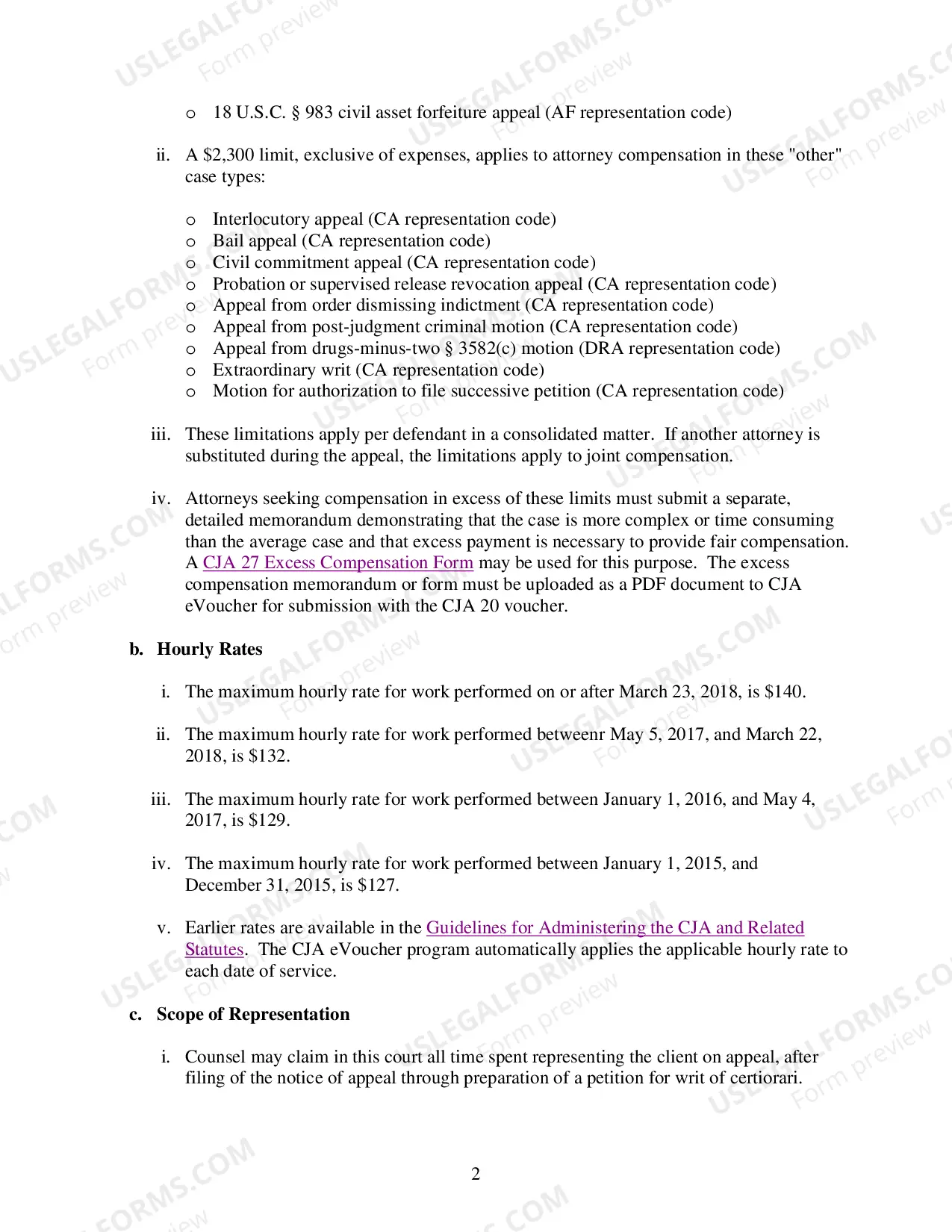Preview CJA 20 Payment Memo
