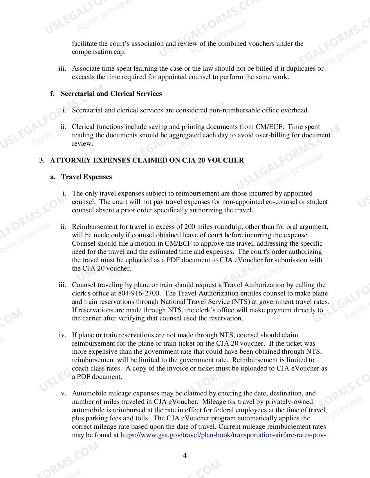 Preview CJA 20 Payment Memo