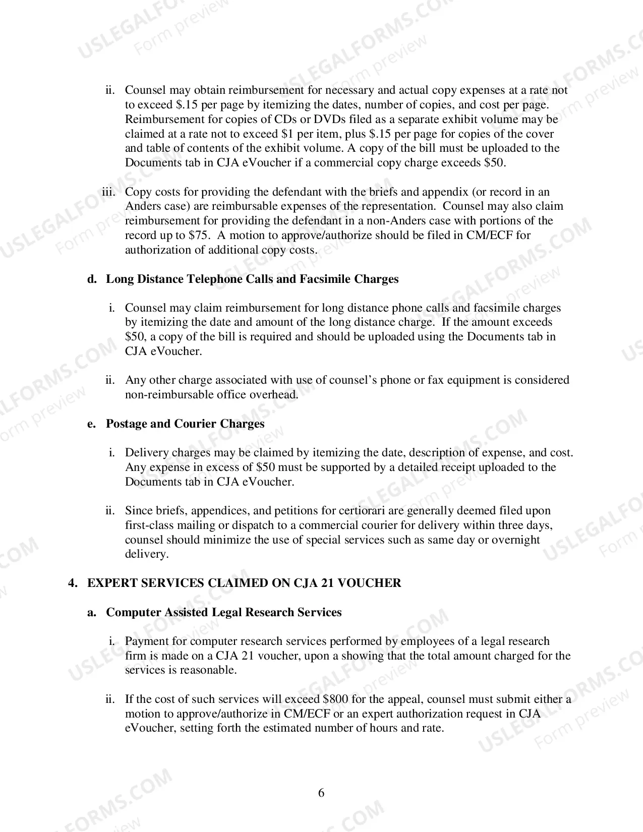Preview CJA 20 Payment Memo