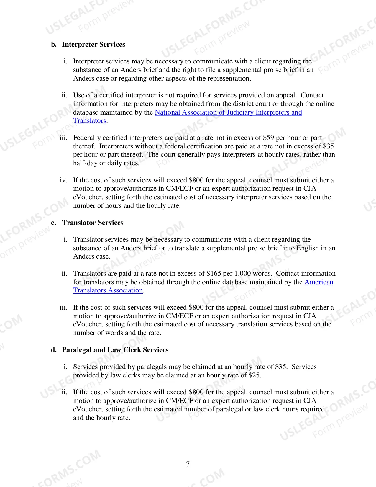 Preview CJA 20 Payment Memo