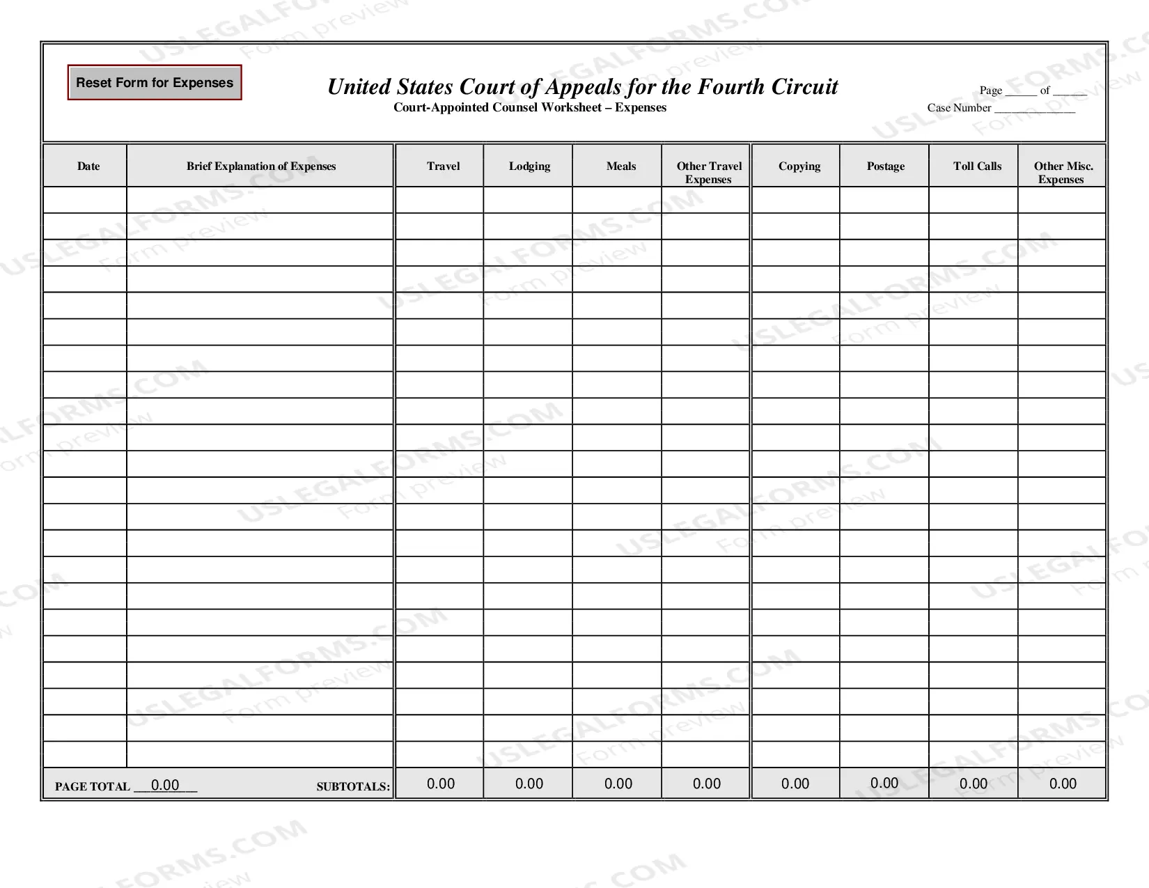 Preview CJA 20 Worksheets (PDF)