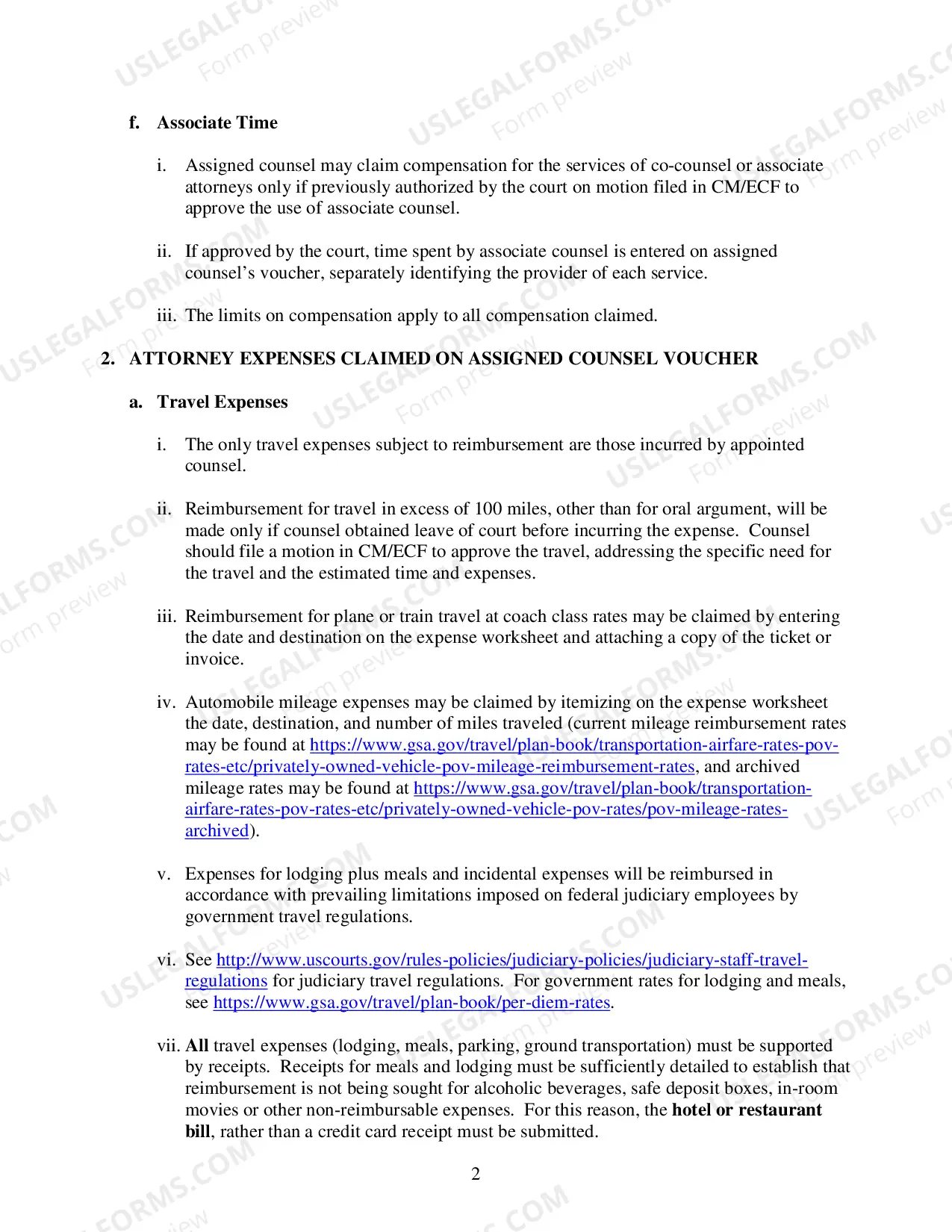 Preview Assigned Counsel Payment Memo