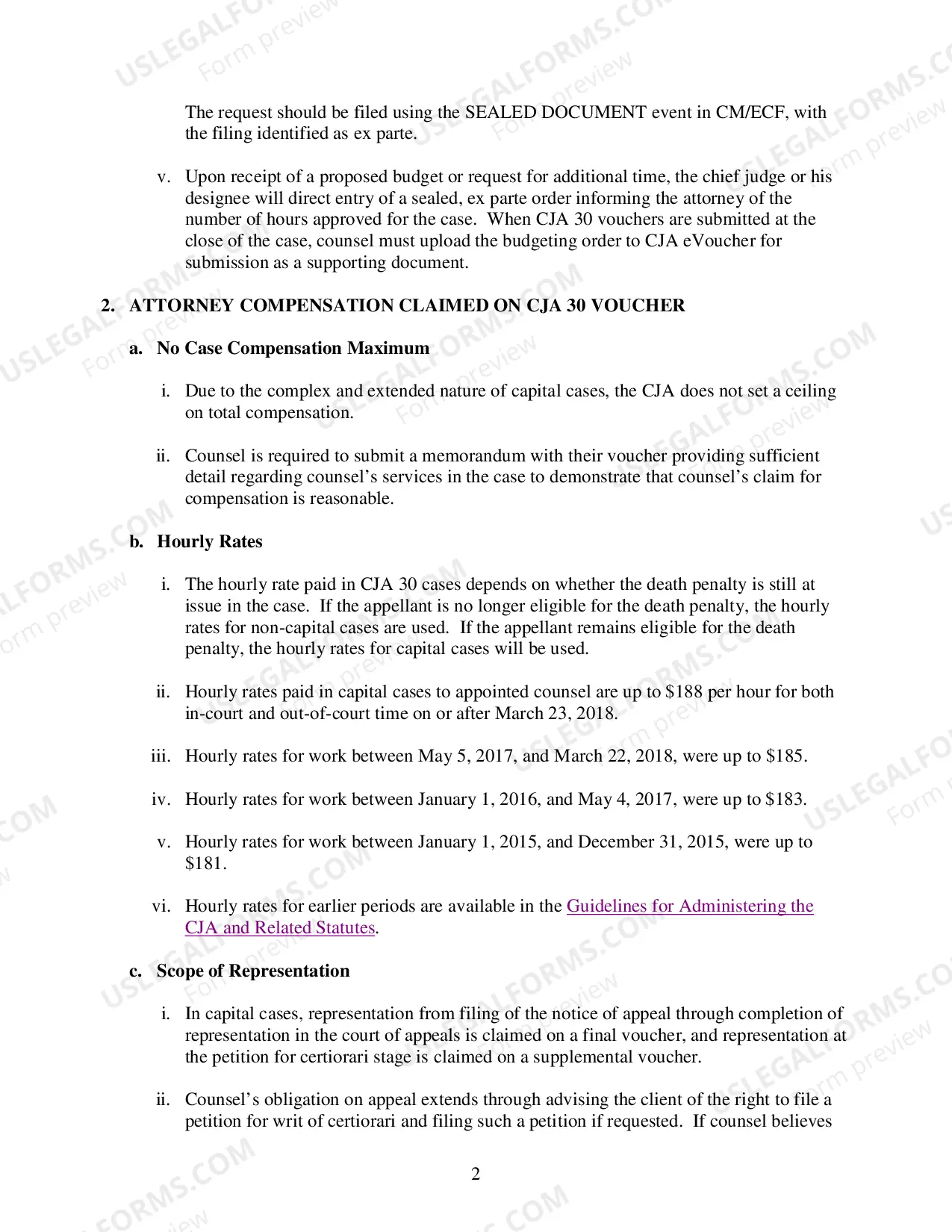 Preview CJA 30 Payment Memo