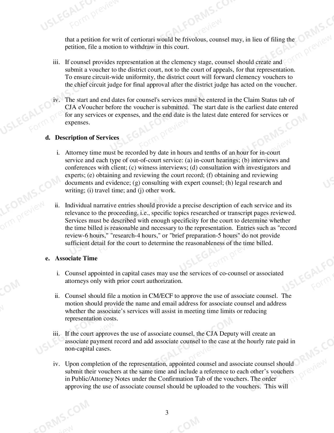 Preview CJA 30 Payment Memo