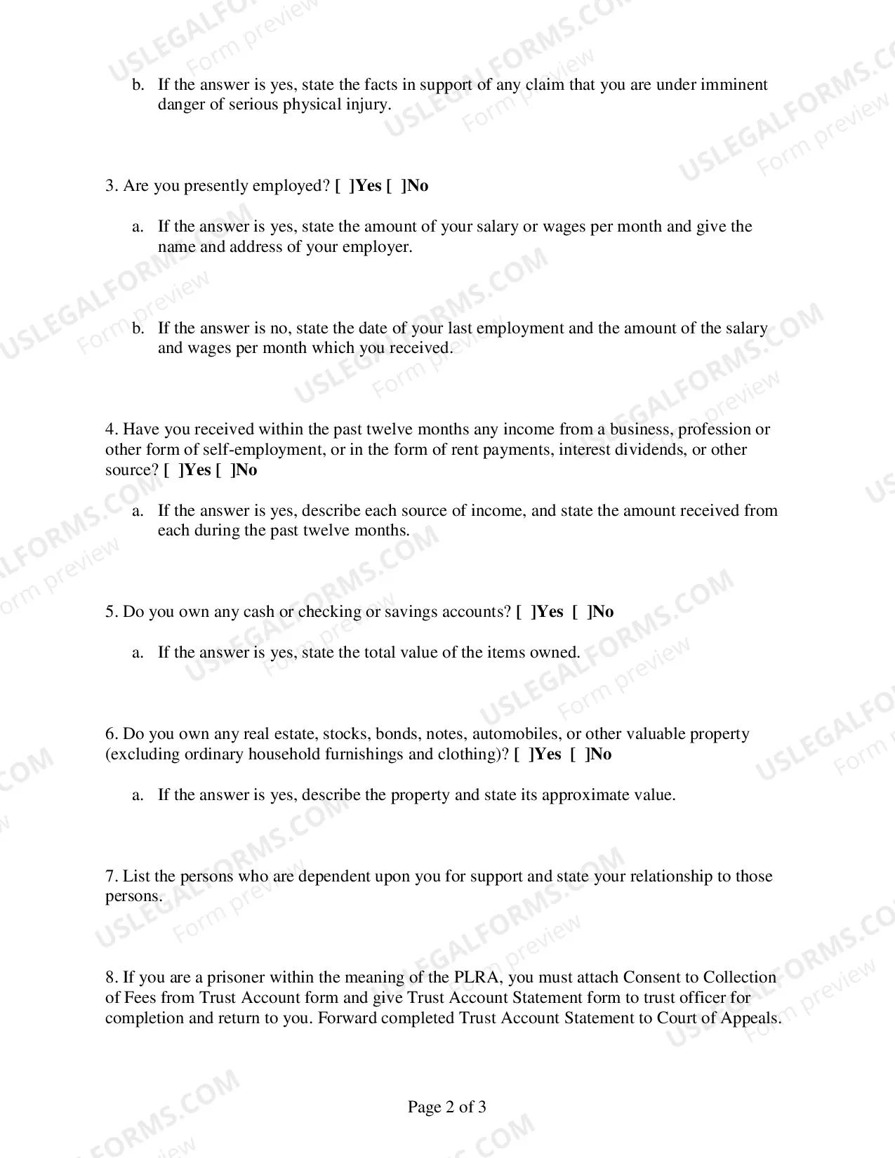 Preview Prison Litigation Reform Act Application