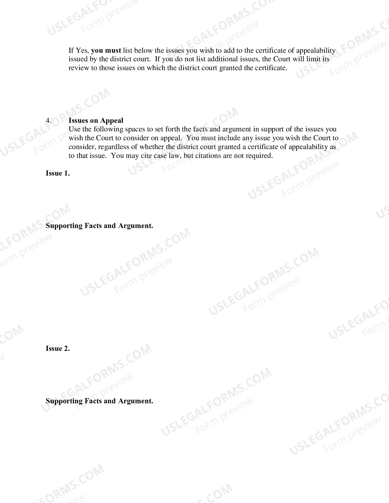 Preview Informal Brief (Habeas and Sec. 2255 Cases)