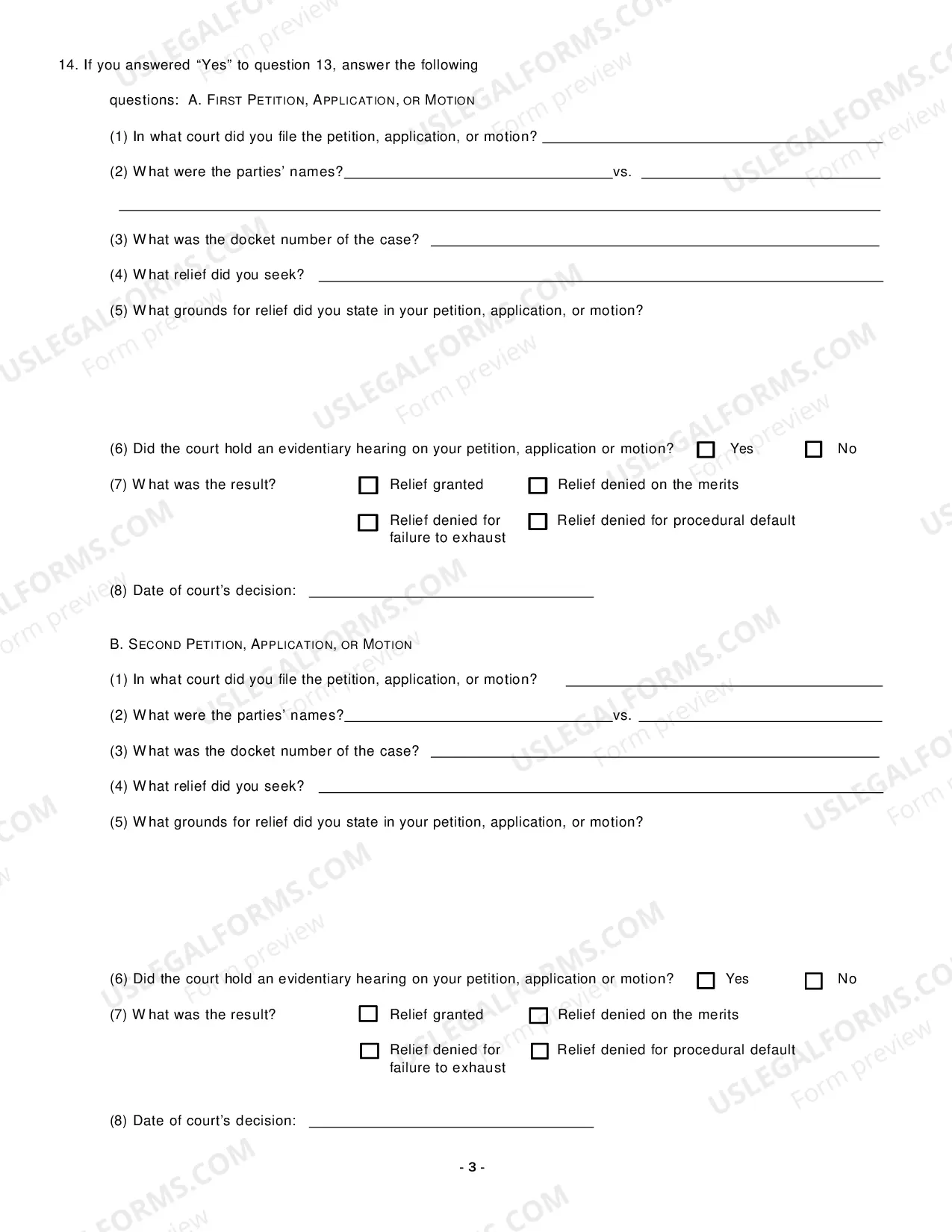 Preview Motion for Authorization to File Successive Application (Sec. 2244)