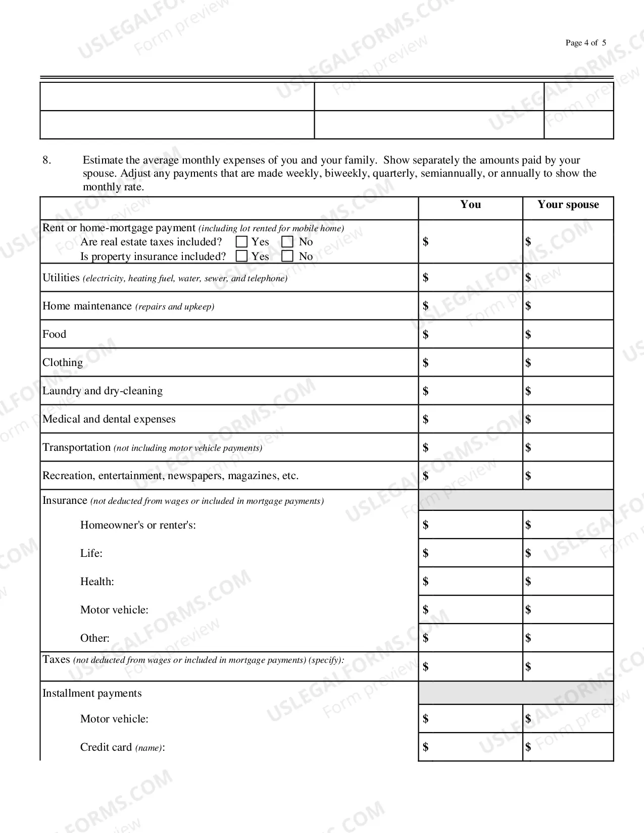 Preview Motion and Affidavit for Permission to Appeal in Forma Pauperis(Fillable)