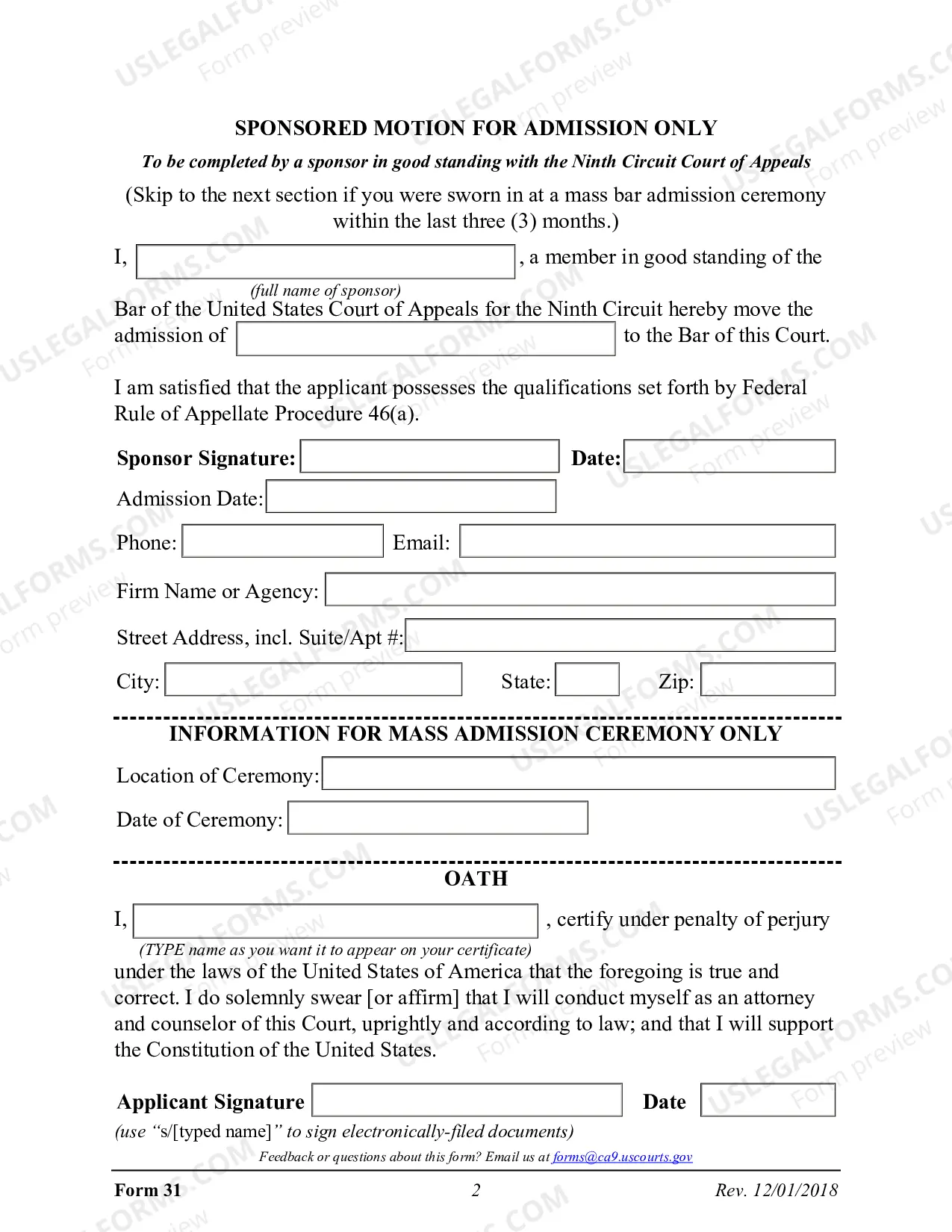 Preview Attorney Application and Oath