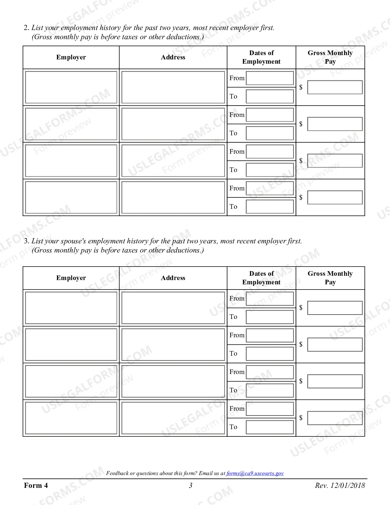 Preview Form 04 - Affidavit Accompanying Motion for Permission to Appeal In Forma Pauperis