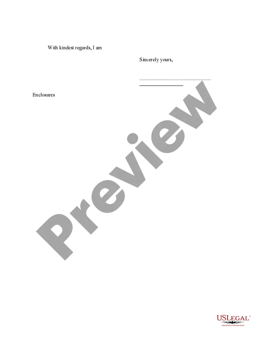 Preview Transmittal Letter from Attorney to Client