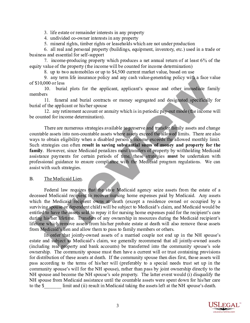 Preview Long Term Care Analysis for a Veteran