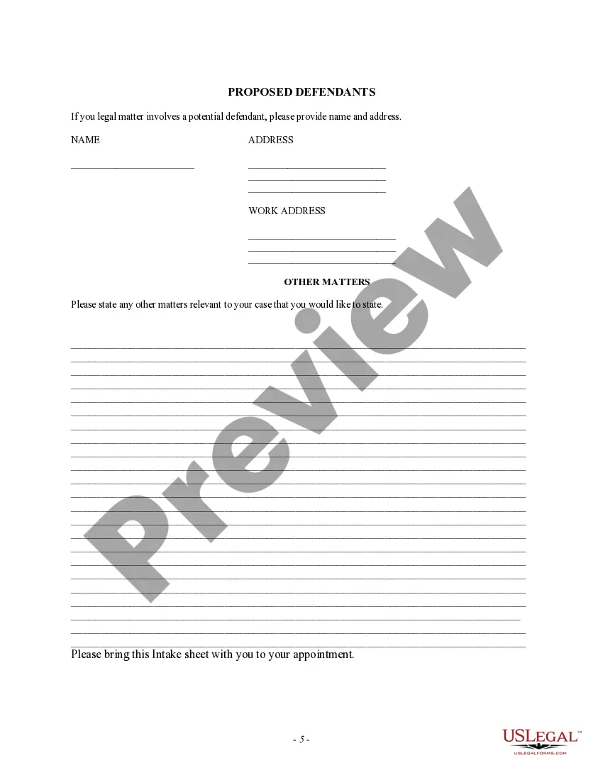 Get Proposed Client Intake Sheet - General Preview Proposed Client Intake Sheet - General
