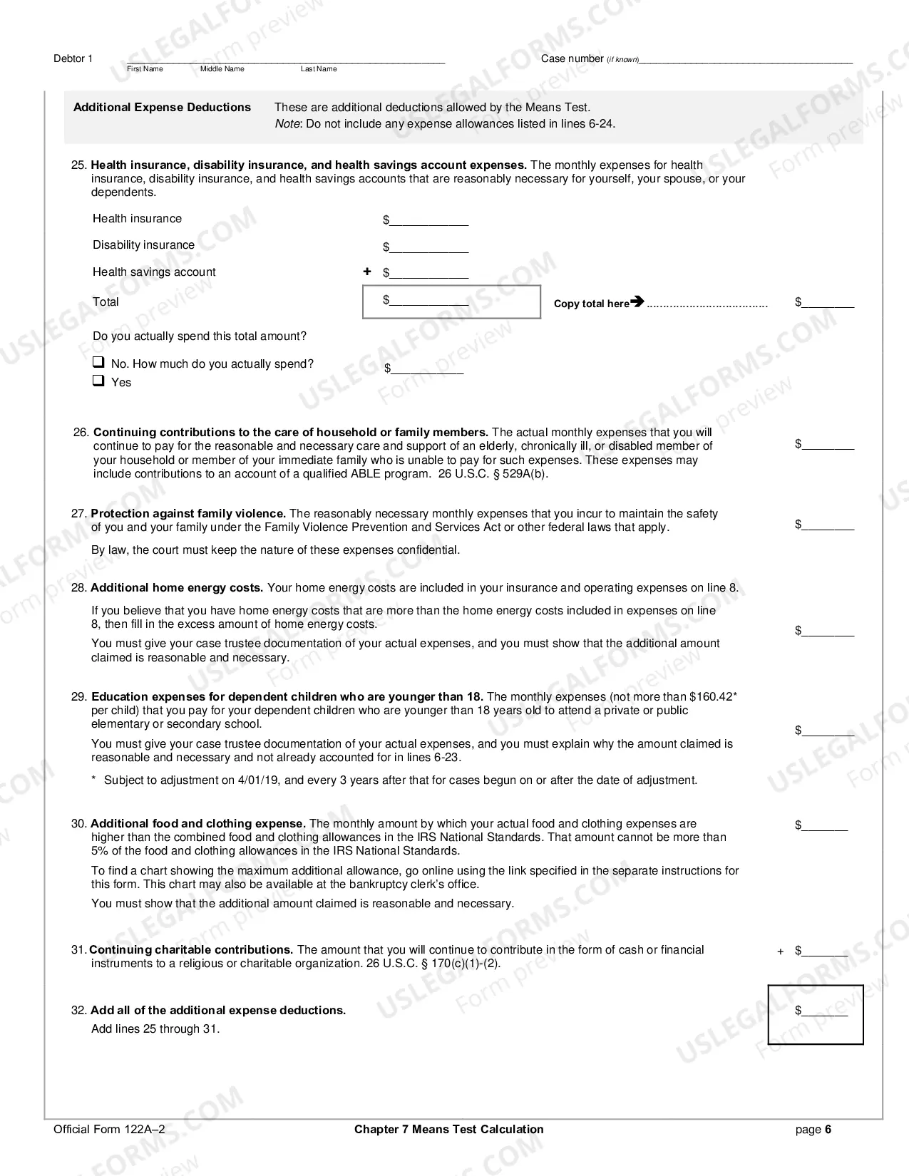 Preview Chapter 7 Means Test Calculation