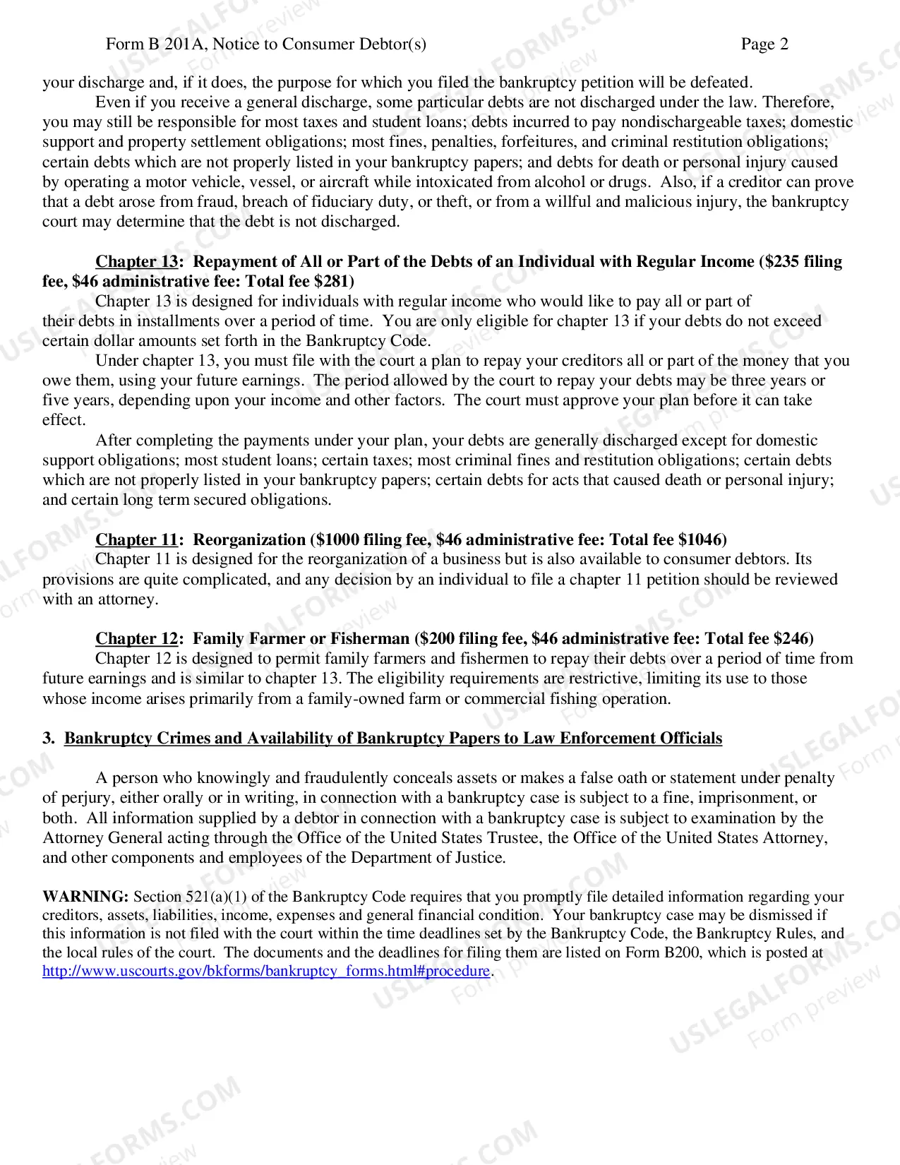 Preview Voluntary Petition for Non-Individuals Filing for Bankruptcy