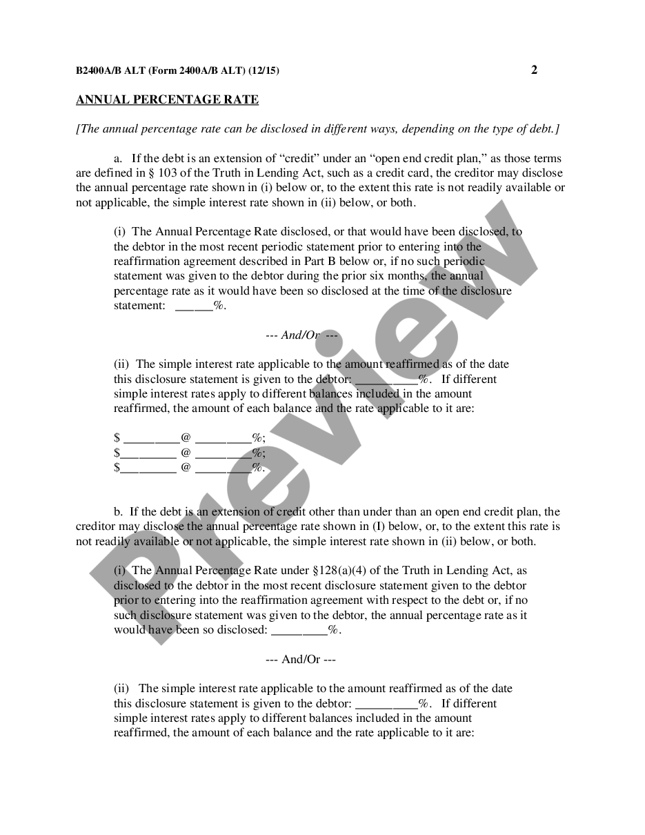 page 1 Reaffirmation Agreement, Motion and Order preview