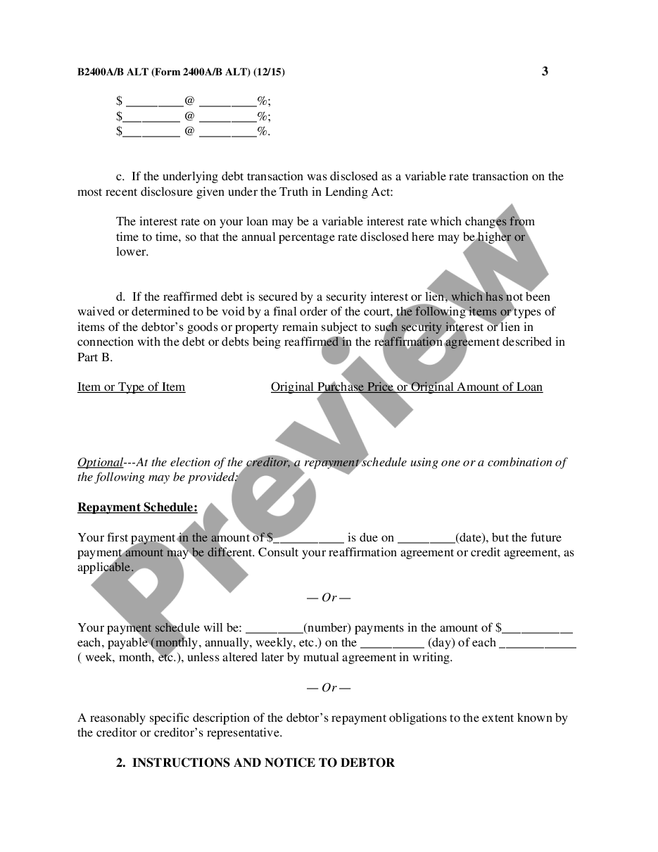page 2 Reaffirmation Agreement, Motion and Order preview