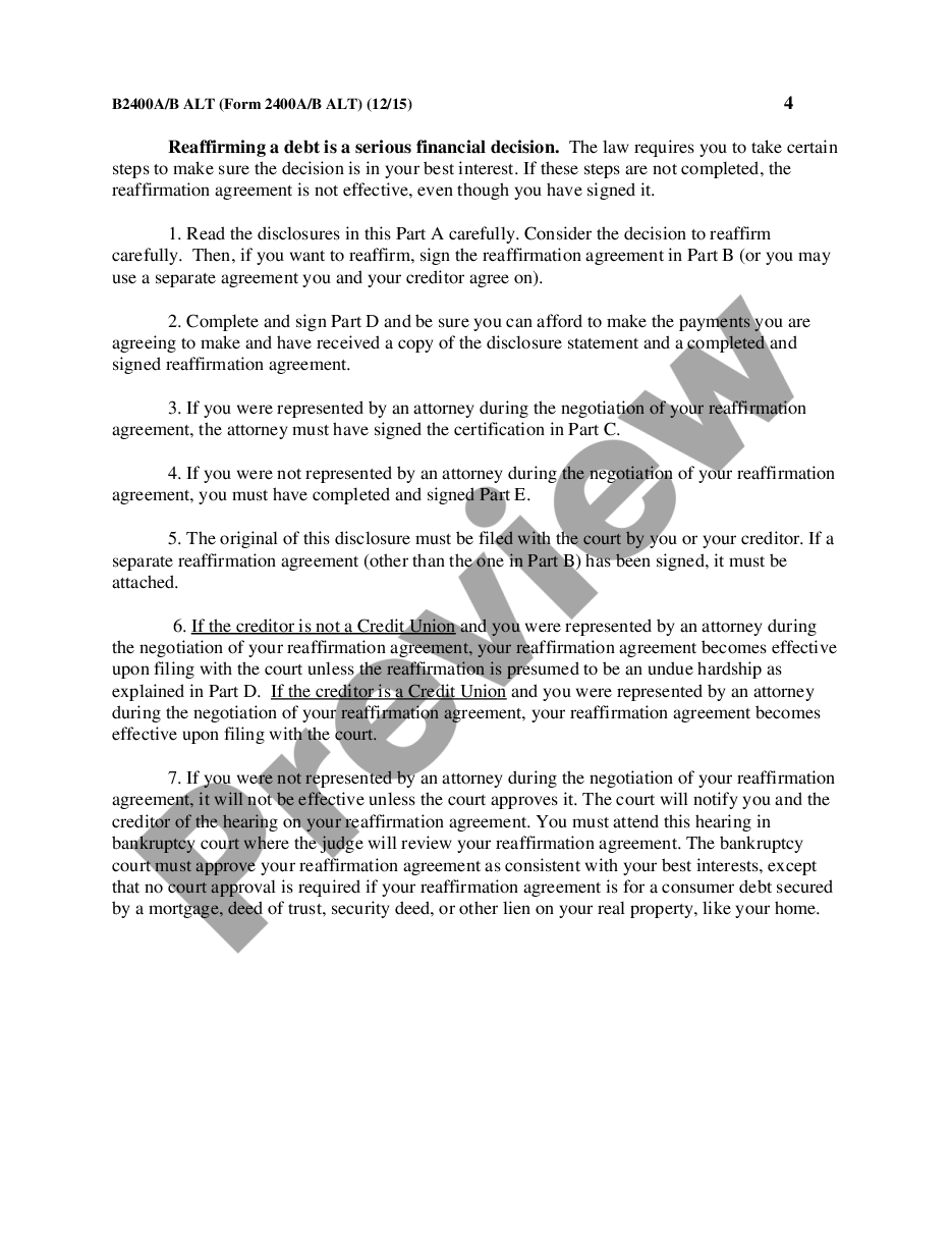 page 3 Reaffirmation Agreement, Motion and Order preview