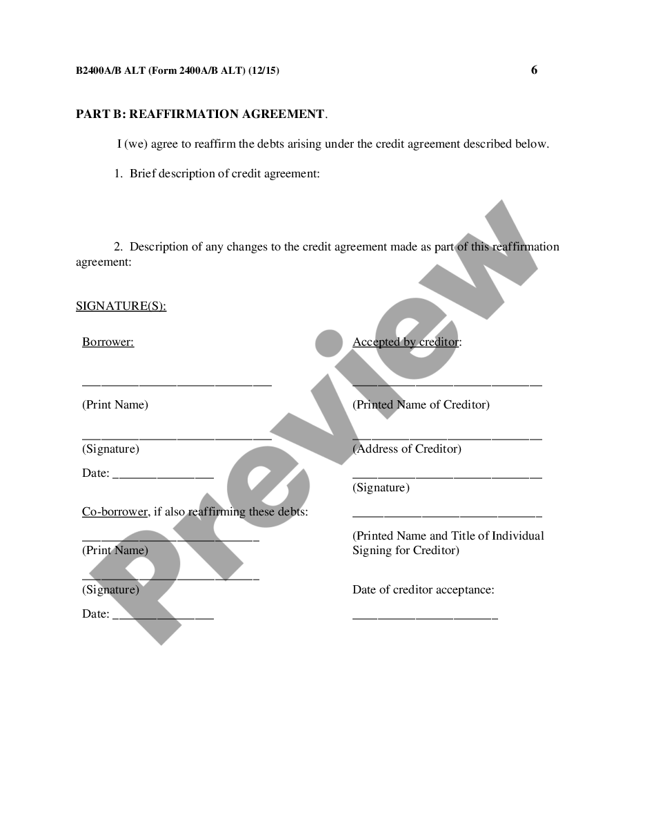 page 5 Reaffirmation Agreement, Motion and Order preview