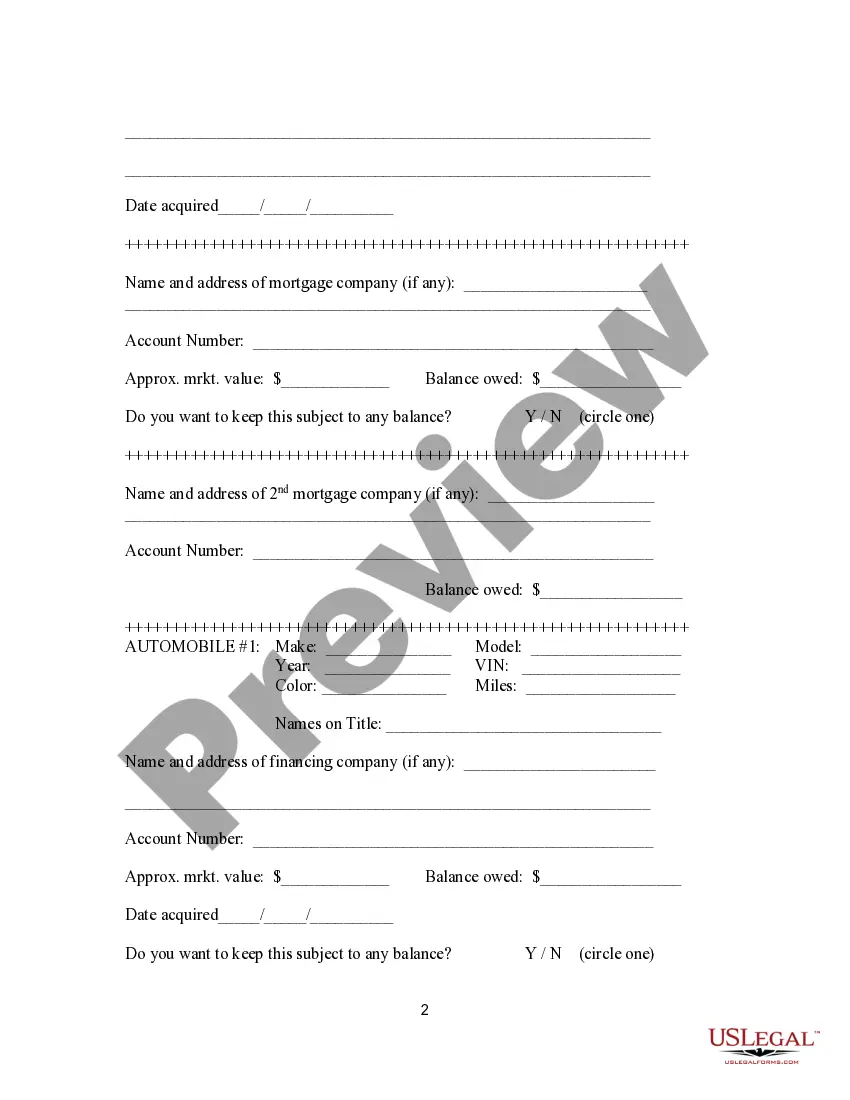 Get Bankruptcy Client Interview Form Preview Bankruptcy Client Interview Form
