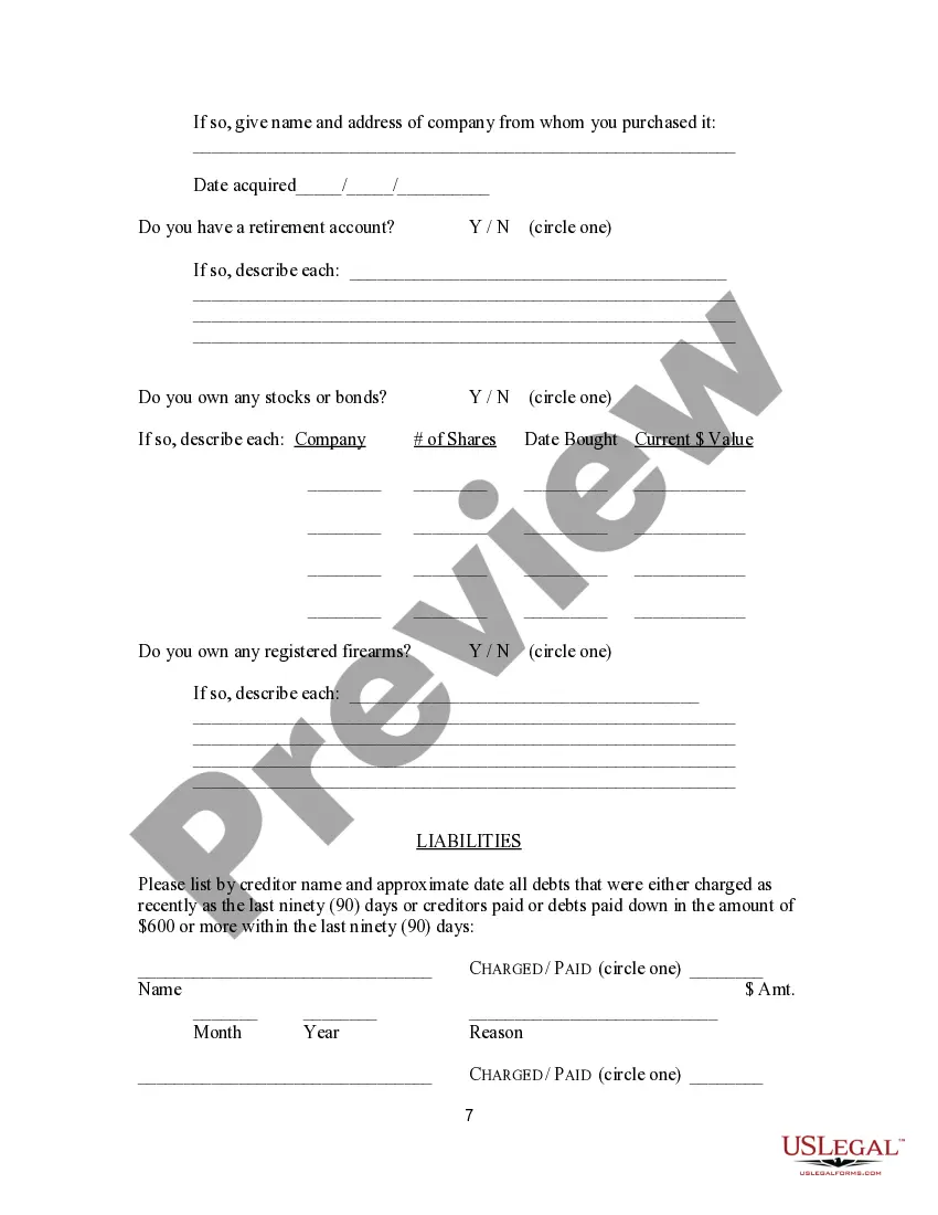 Get Bankruptcy Client Interview Form Preview Bankruptcy Client Interview Form