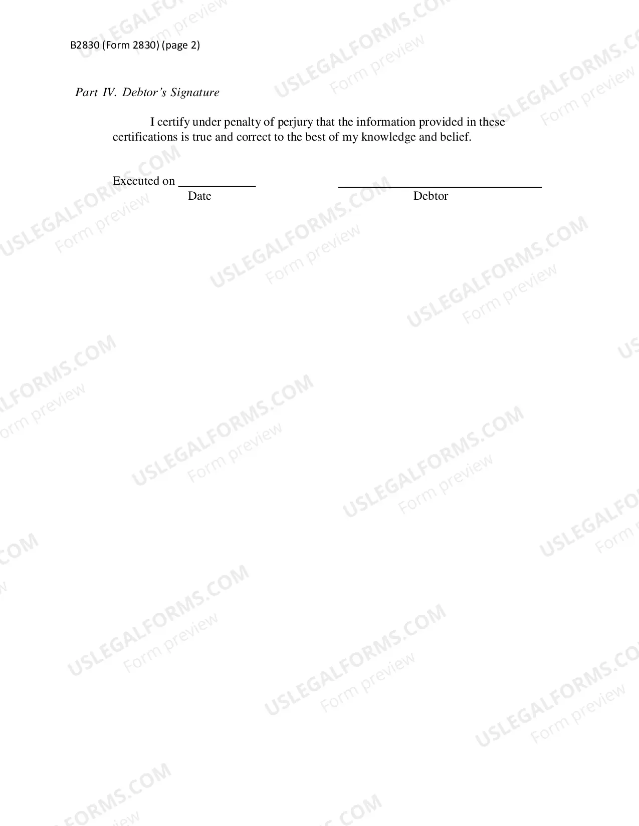 Preview Chapter 13 Debtor's Certifications Regarding Domestic Support Obligations and Section 522(q)