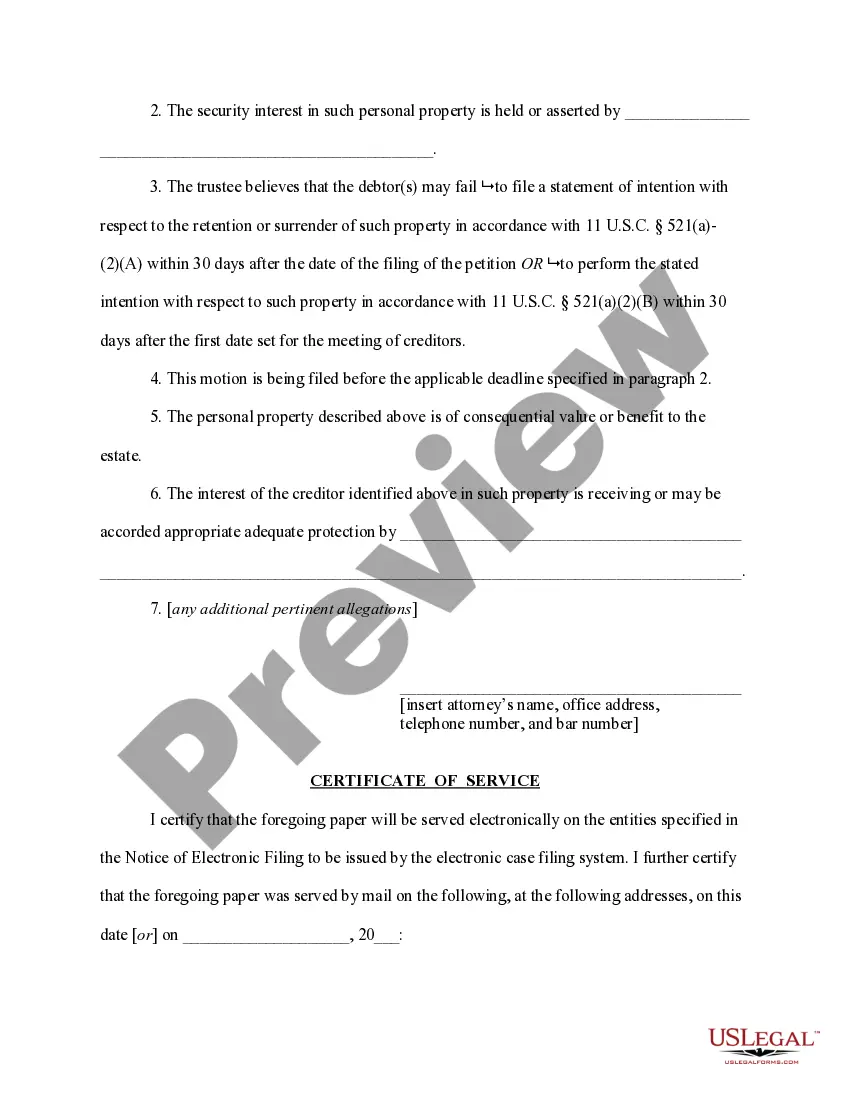 Get Trustee's motion to prevent termination of automatic stay - passive notice Preview Trustee's motion to prevent termination of automatic stay - passive notice