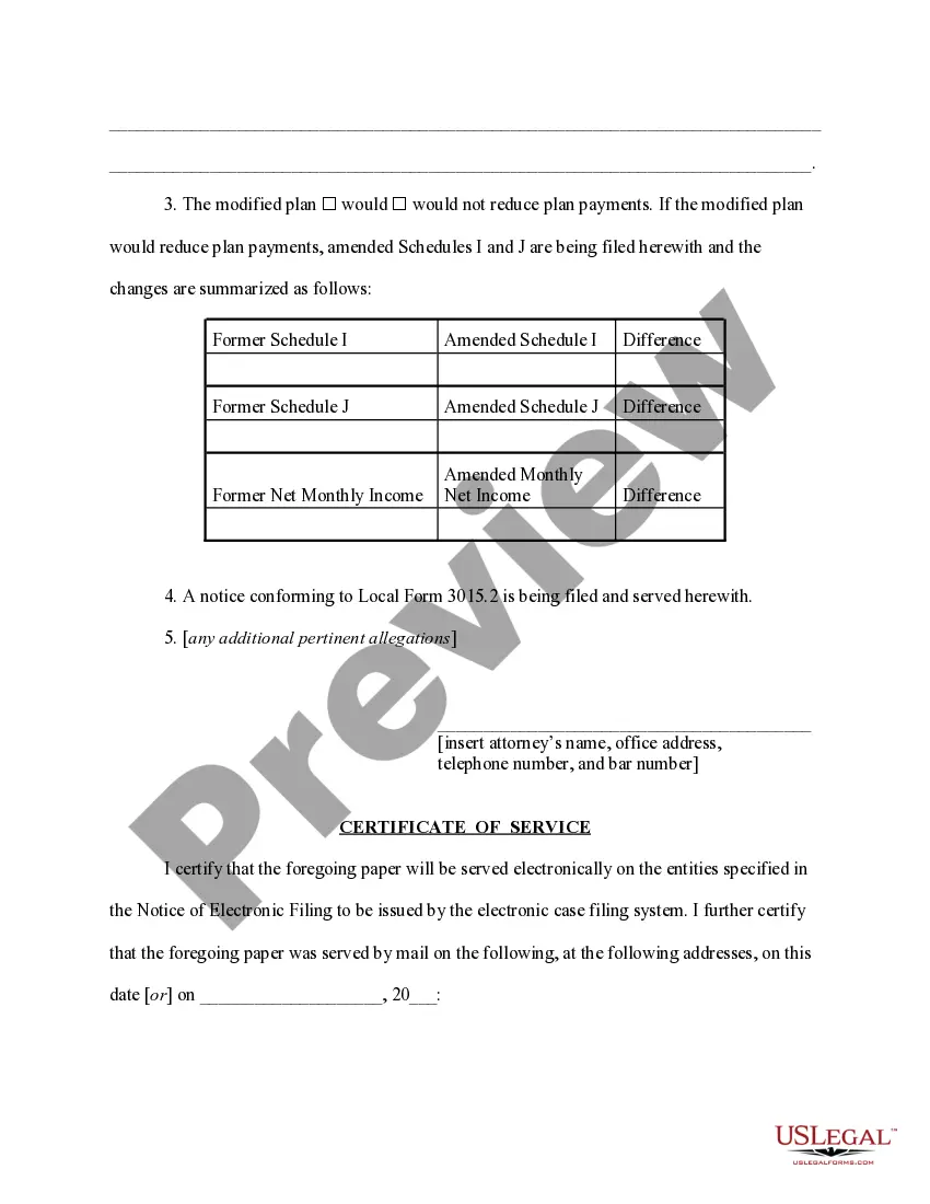 Get Motion to modify plan Preview Motion to modify plan